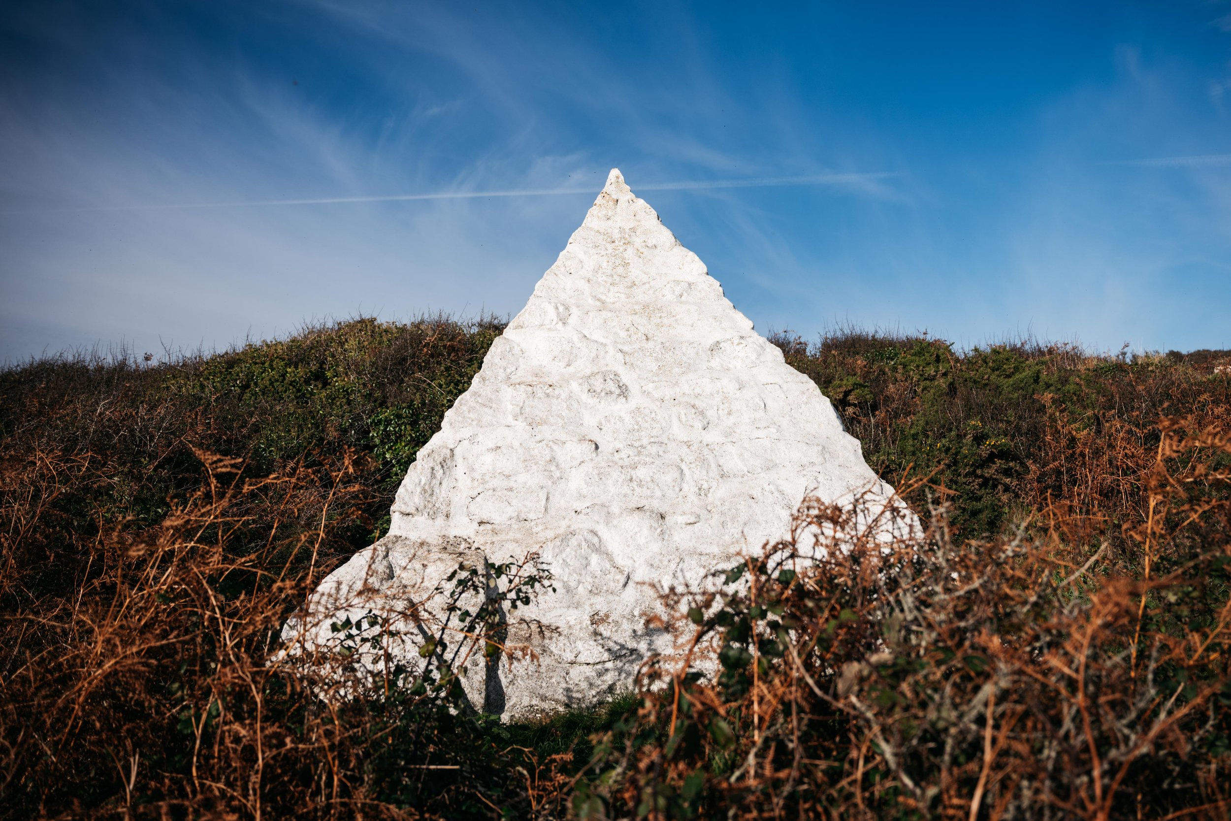  This small pyramid marks the spot where a submarine telegraph cable once connected England to America via France 
