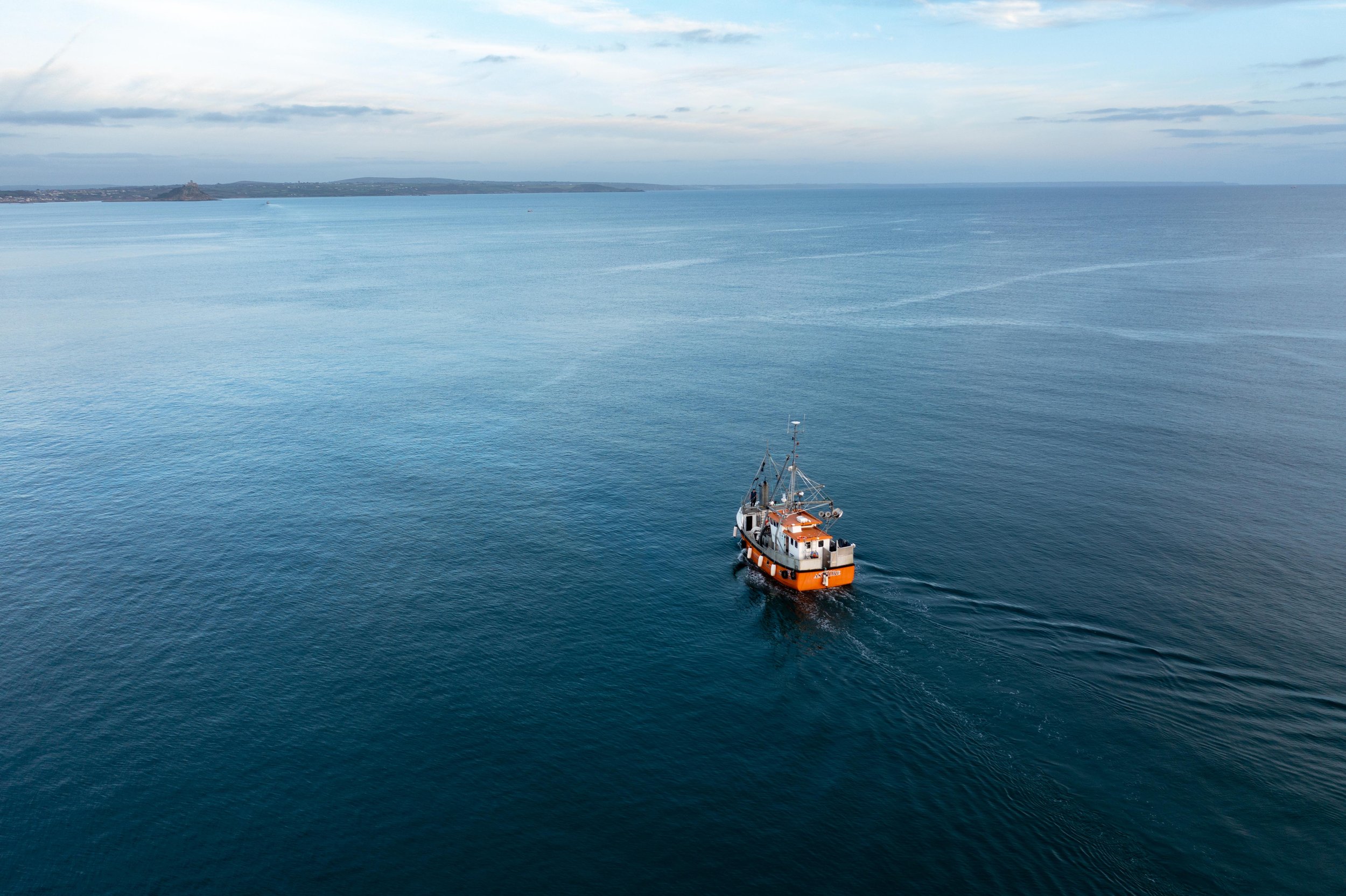  Another boat heads out in search of sea food. Often boats will go out for two weeks at a time. 