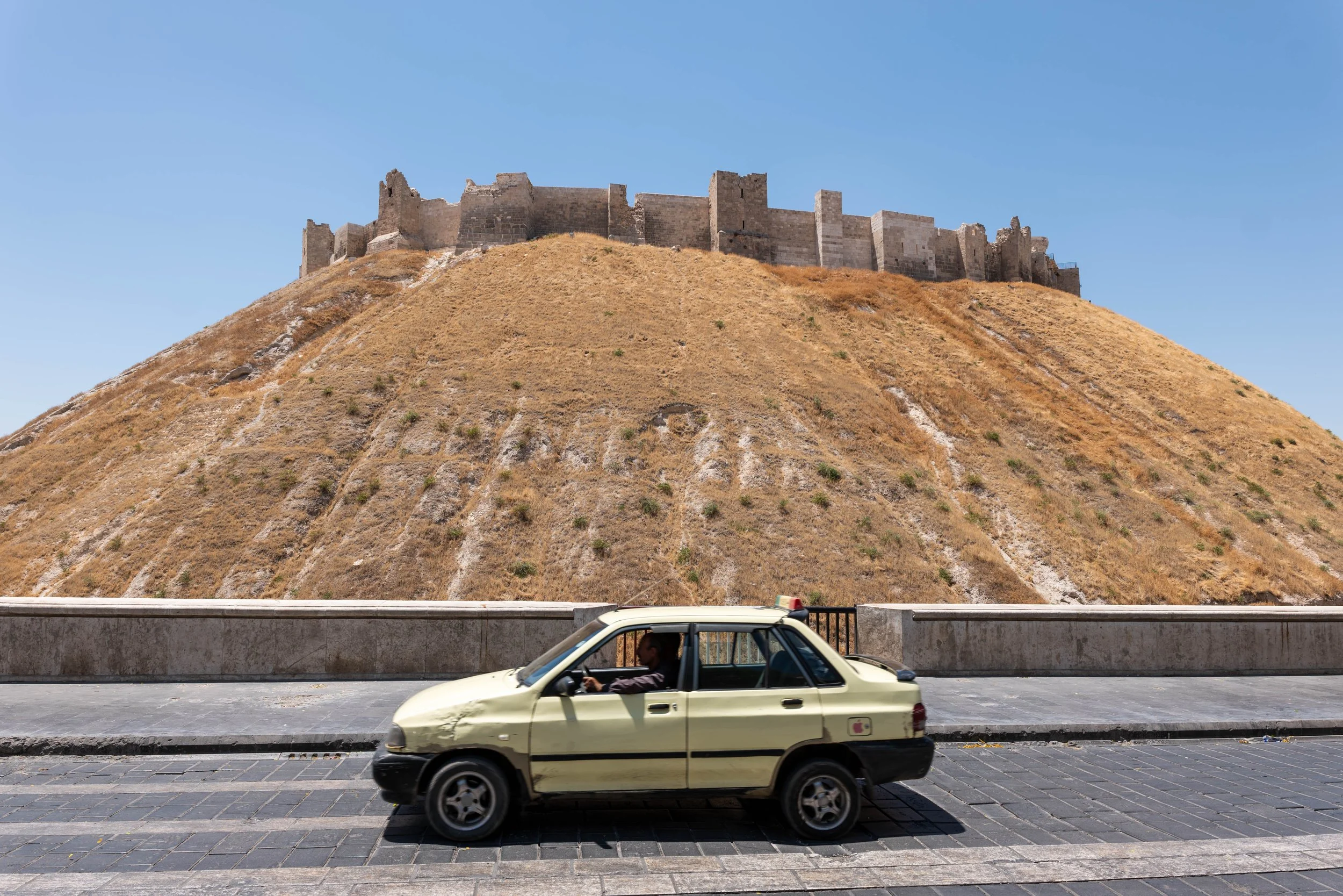  The Citadel marks the highest point of Aleppo holding a strategic position over the city. 