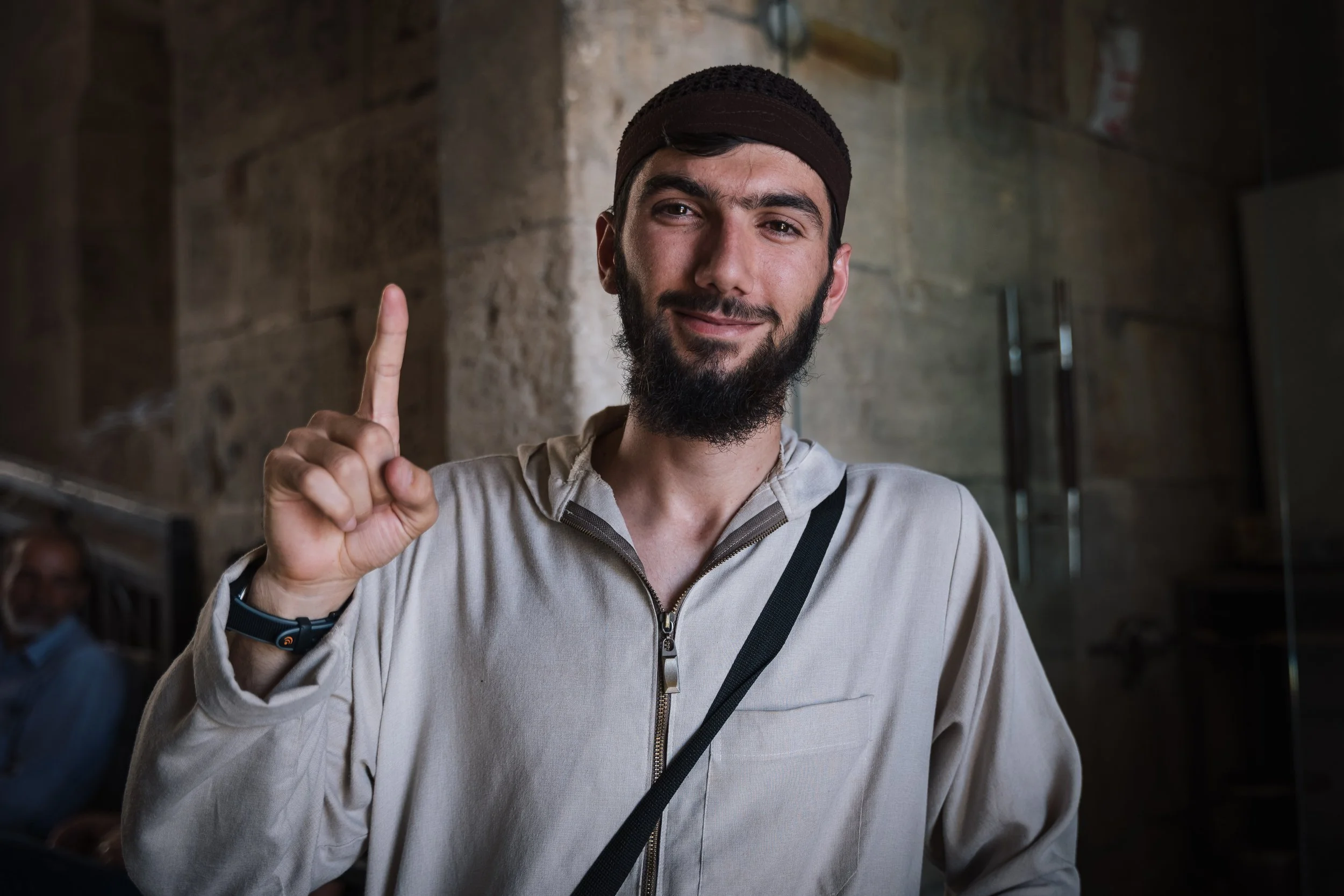  A young man visiting the Citadel from Turkey. 