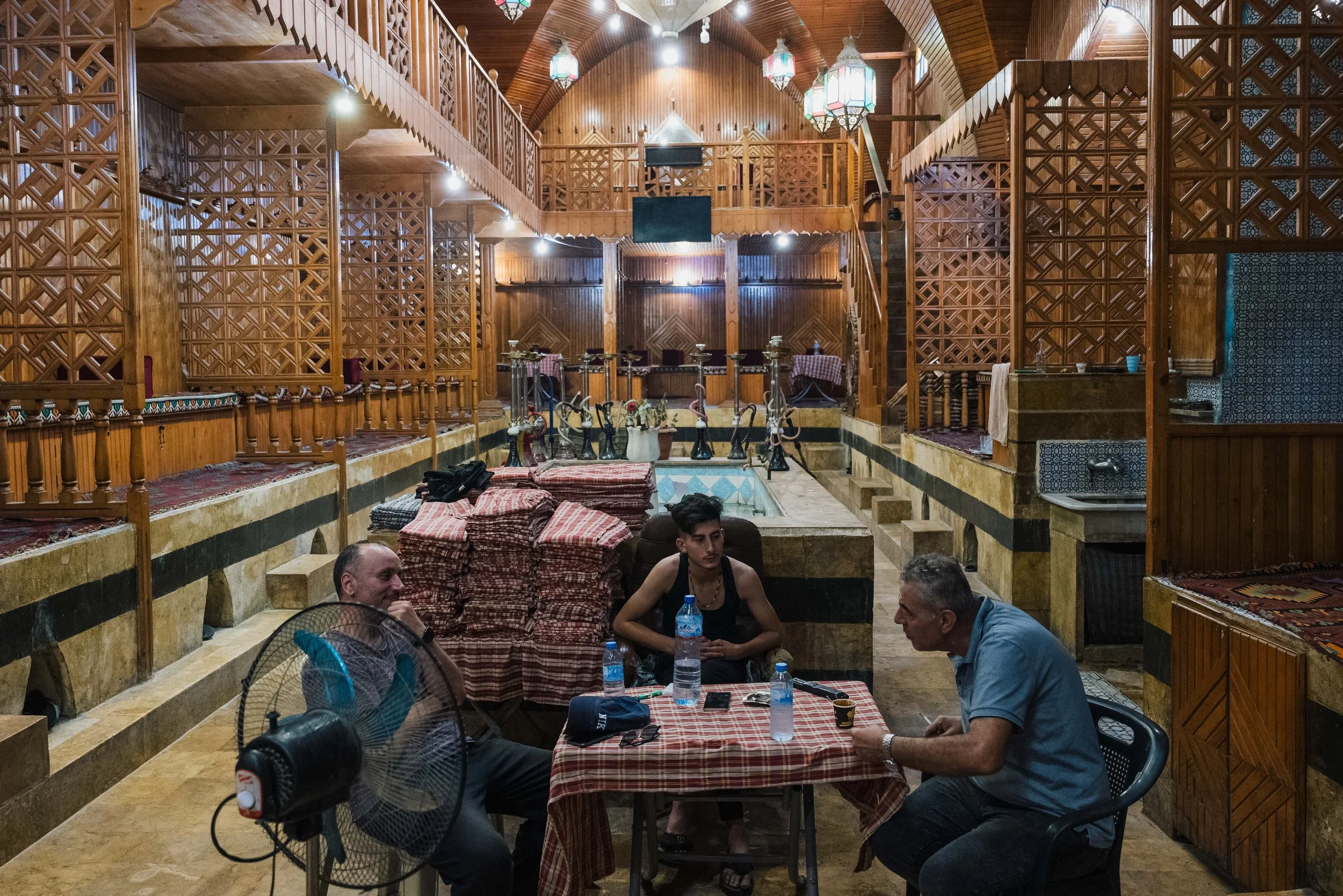  After, or before, visiting the hammam, patrons can drink tea, smoke a shisha and order a meal. 