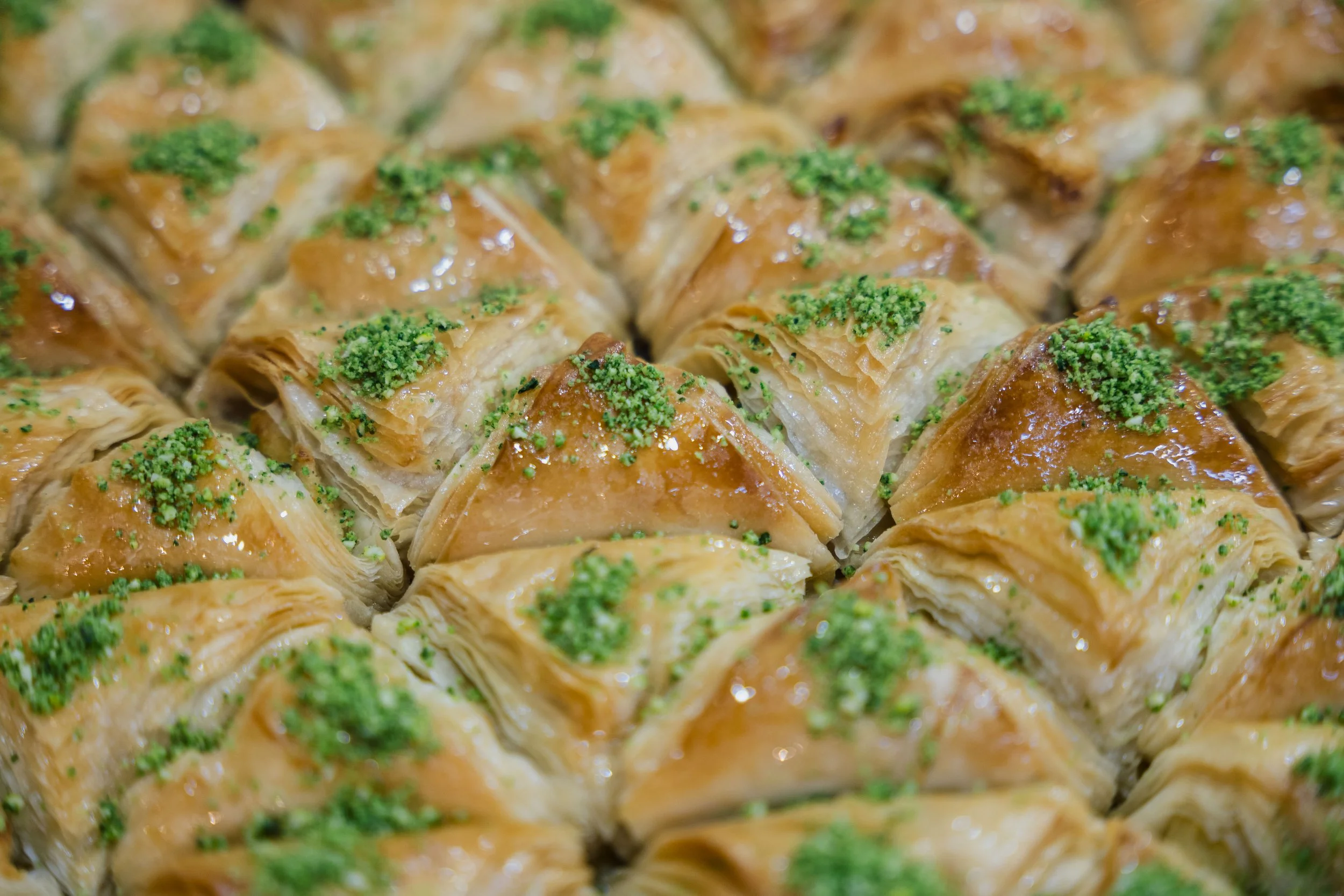 Pistacchio dusted baklava 