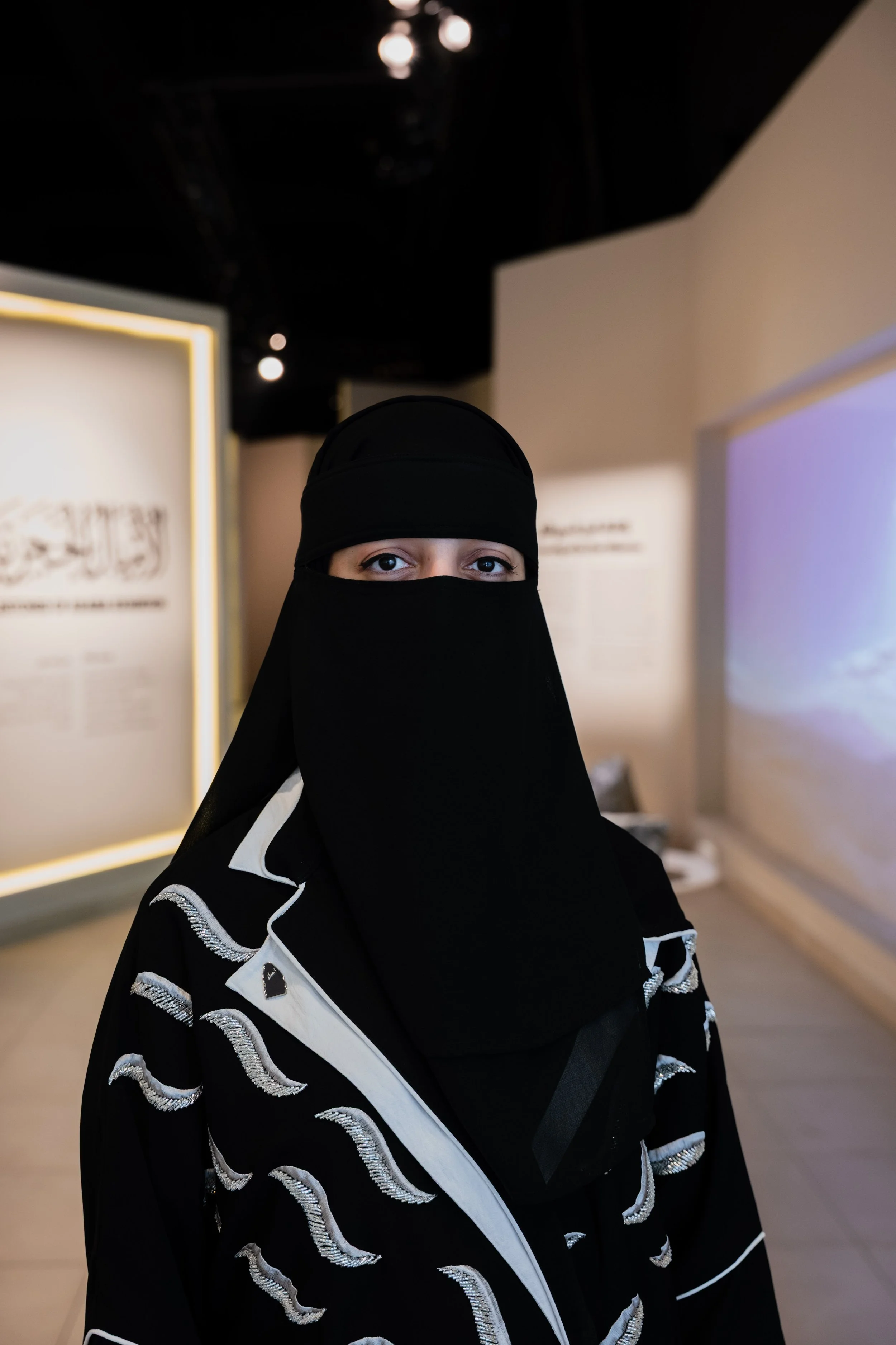  Portrait of Weam at the 'Milestones of Arabia' exhibition 1/2. 