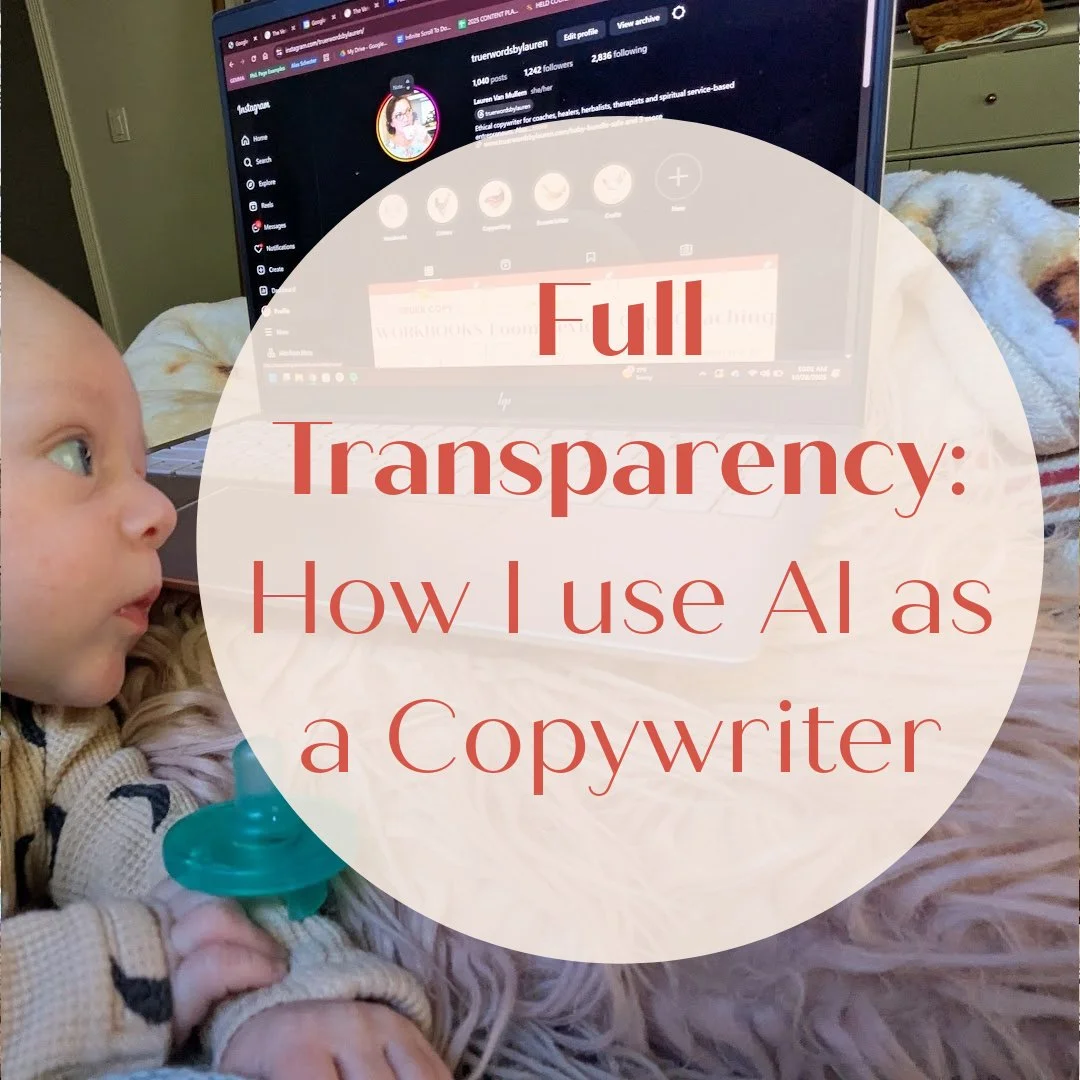 Full Transparency: How I use AI as a Copywriter