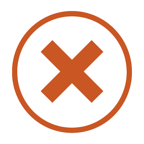 Red X circled