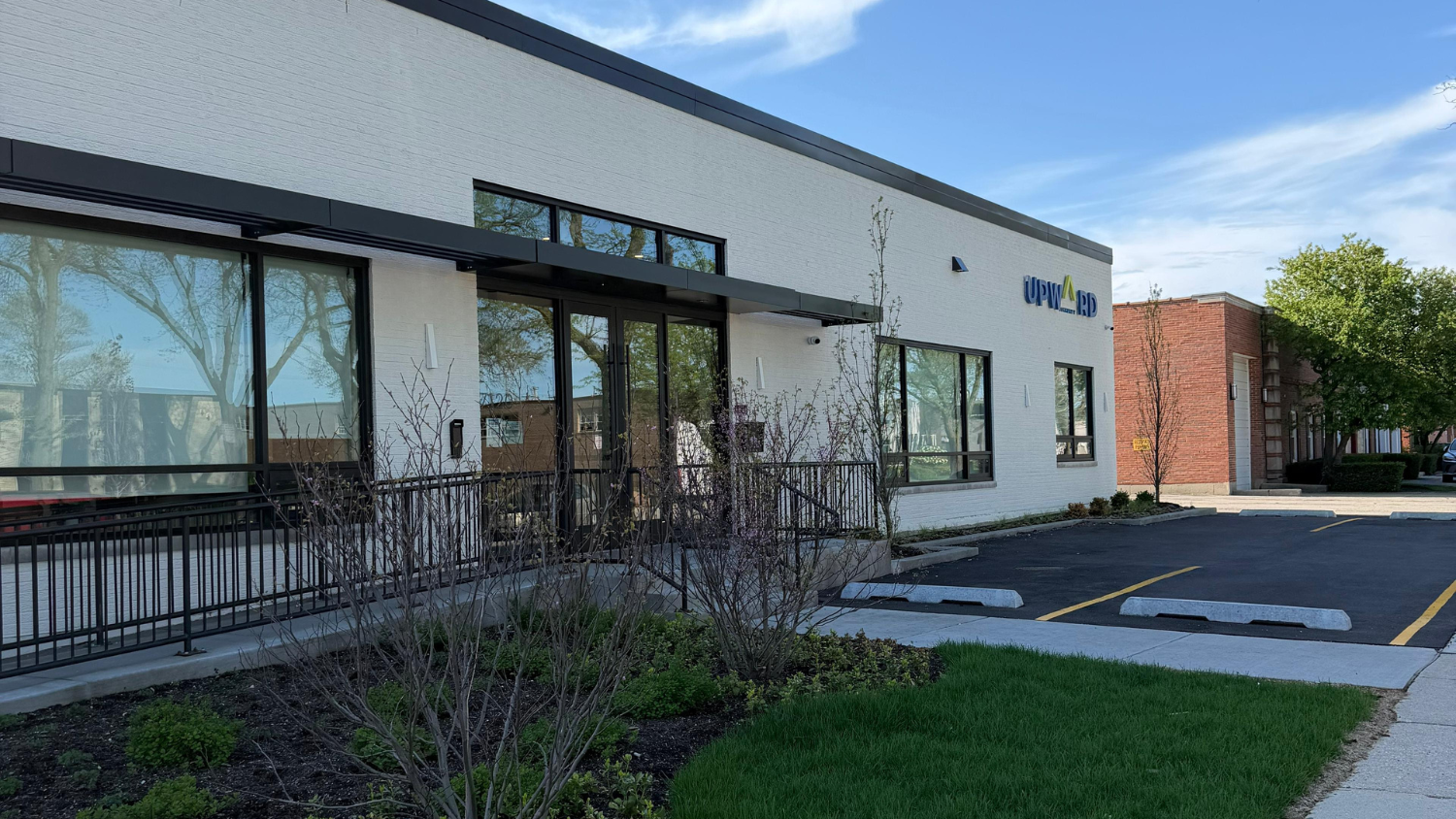 Exterior view of Upward Community’s building
