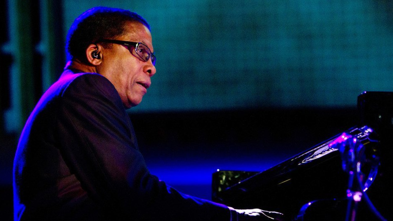 Multiple Grammy Award-winning jazz pianist and Goodwill Ambassador for UNESCO, Herbie Hancock, performs at the inaugural International Jazz Day Concert at UN Headquarters in 2012.