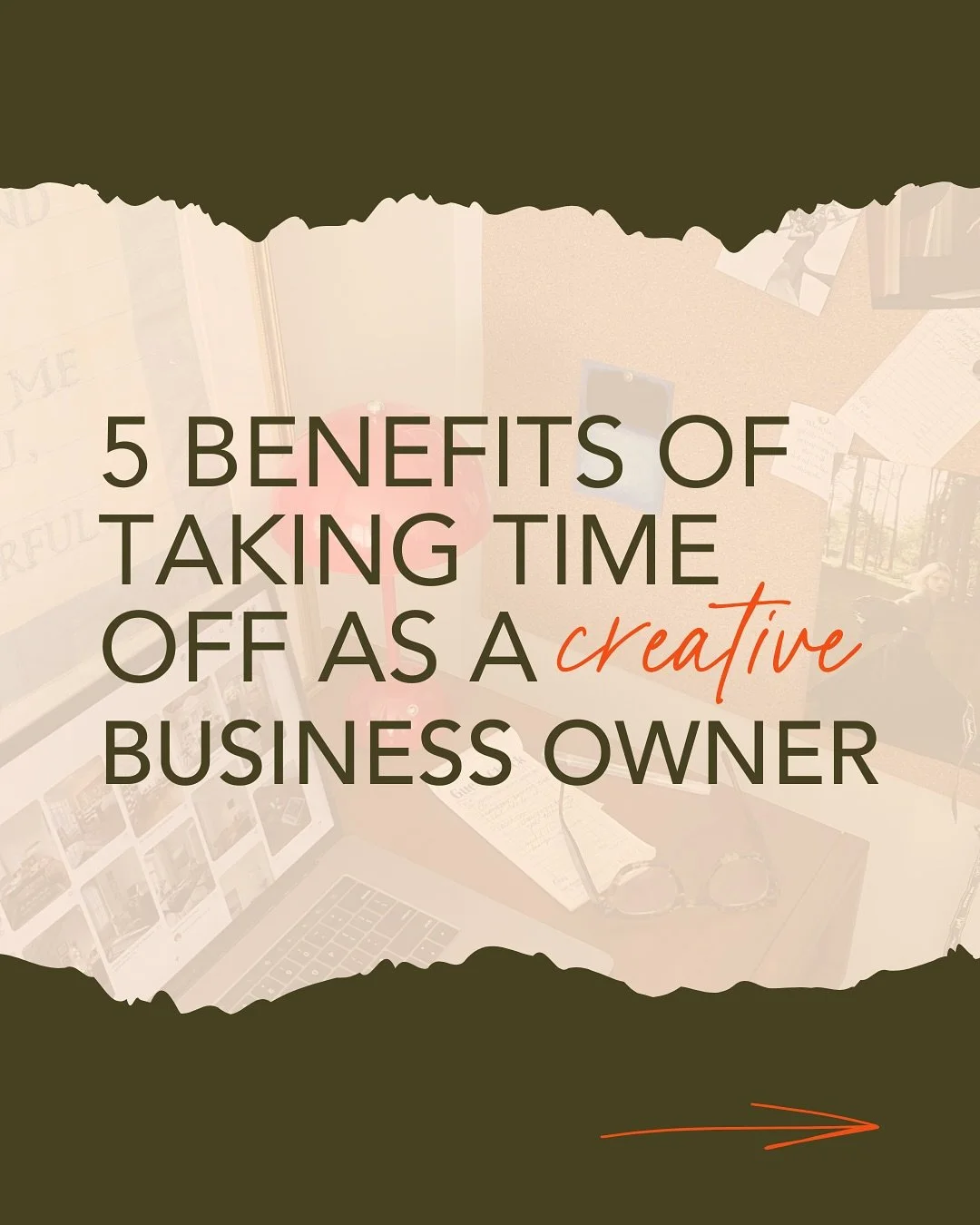 When was the last time you truly stepped away from your business? 👀⁠
⁠
⁠
Creative business owners wear all the hats&mdash;but running nonstop isn&rsquo;t the recipe for better ideas or better results. In fact, it&rsquo;s the opposite.⁠
⁠
✨ Time off 