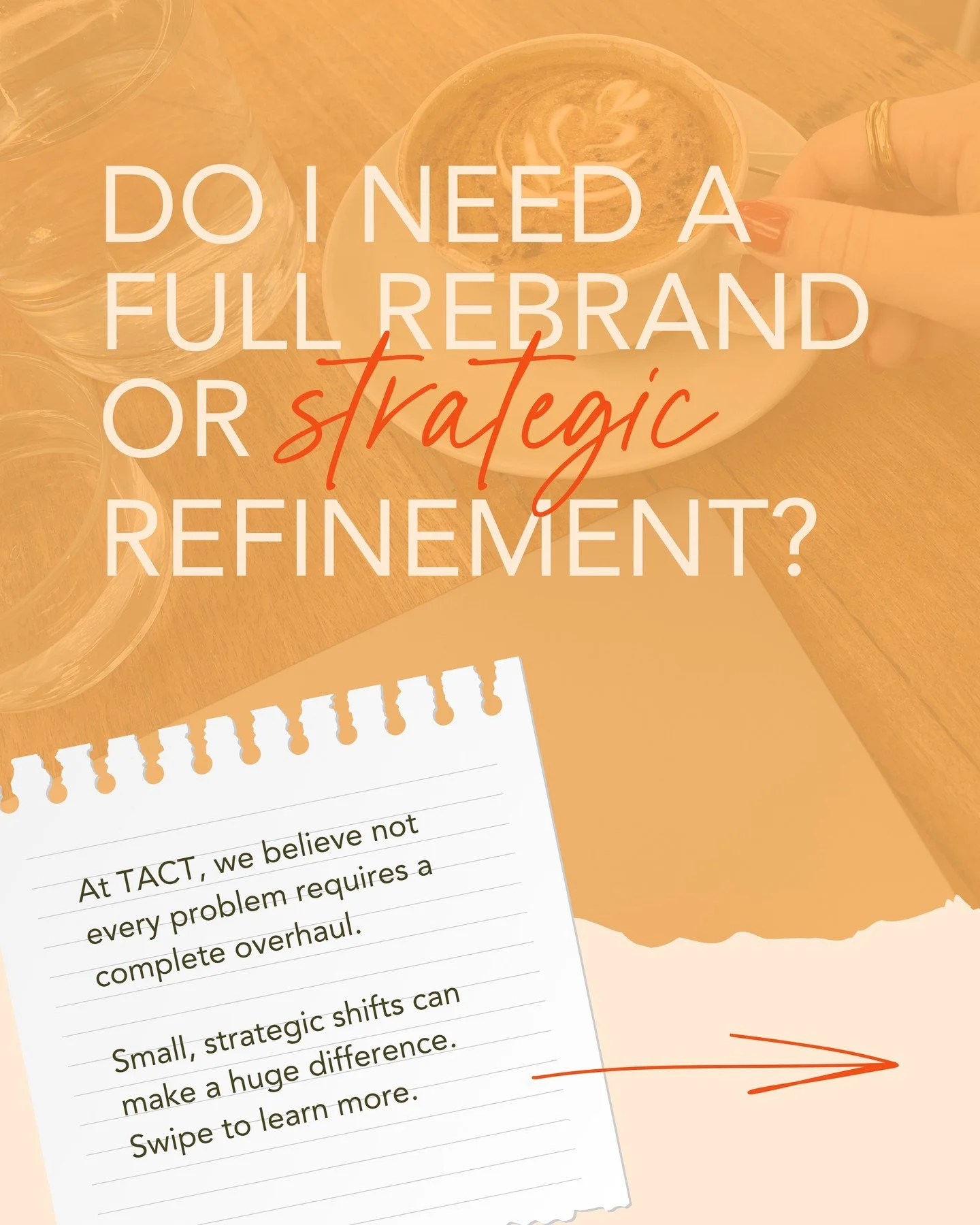 Do you really need a full rebrand&hellip; or just a strategic tune-up? 🤔⁠
⁠
⁠
Here&rsquo;s the truth: not every business needs to start from scratch.⁠
⁠
✨ A full rebrand is a total transformation &mdash; new visuals, messaging, and strategy &mdash; 