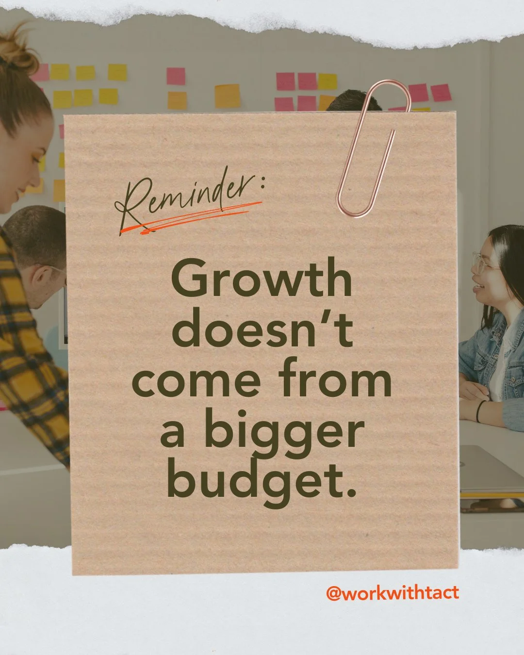 Growth doesn&rsquo;t come from a bigger marketing budget. In fact...⁠
⁠
⁠
If your team isn&rsquo;t clear on how to allocate for impact, you&rsquo;ll just end up spending more to get the same results.⁠
⁠
Save this to bring up at your next strategy mee