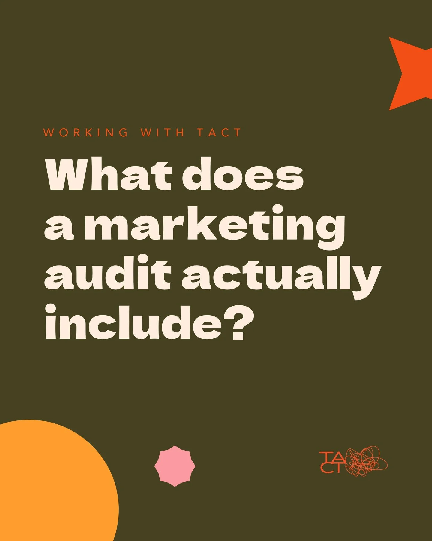 Most business owners have heard of a marketing audit. Very few know what's actually in one.⁠
⁠
Swipe to see exactly what TACT looks at when we audit your marketing.⁠
(Spoiler: it's a lot more useful than a 40-page report.)⁠
⁠
Save this one. ⁠
It'll c