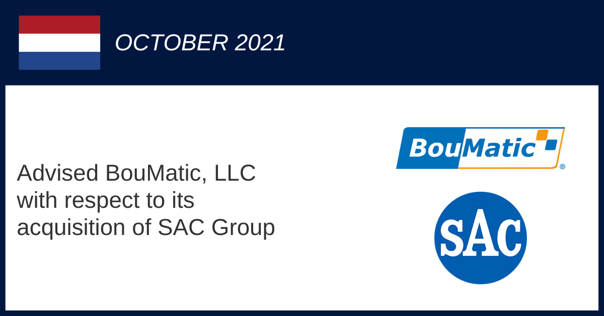 BouMatic acquisition of SAC Group, advised by Mezzo, highlighting cross-border dairy equipment transaction in Europe.