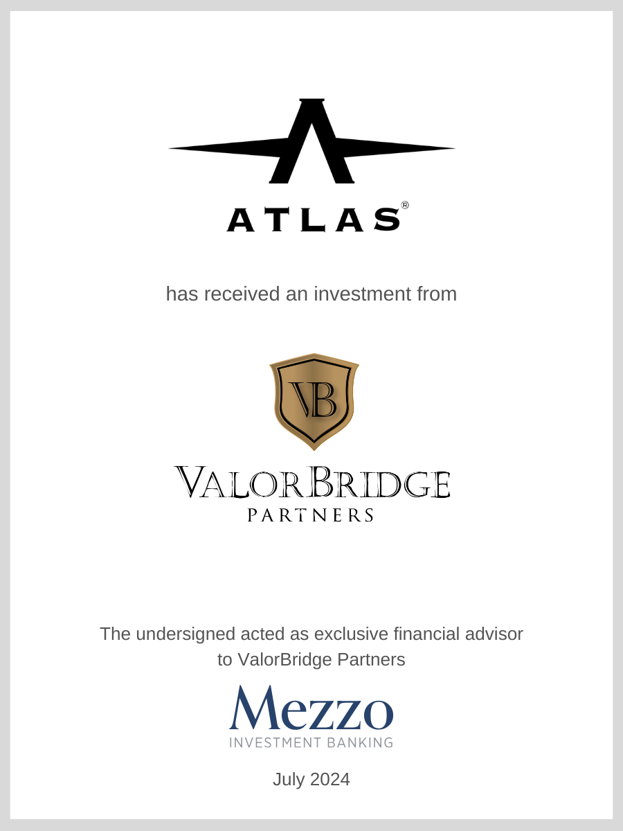 Atlas Carts has received an investment from ValorBridge Partners; Mezzo served as advisor to ValorBridge Partners.