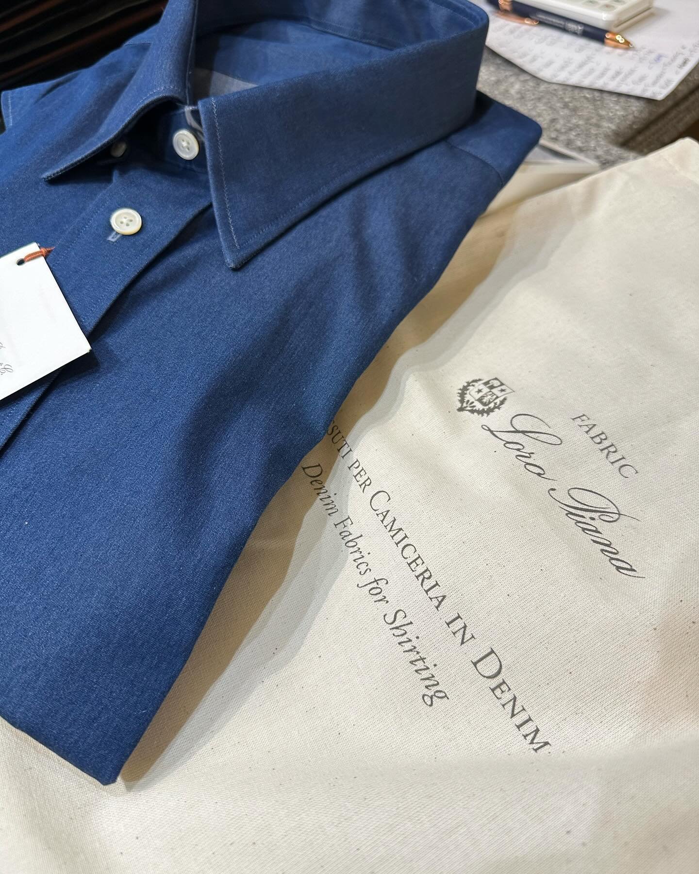These made to measure denim shirts are proving very popular with our clients.  Perfect for a dress down day in the office with Chinos or just casually at the weekend.  Super comfy, great colour and they take on their own patina as you wash and wear.
