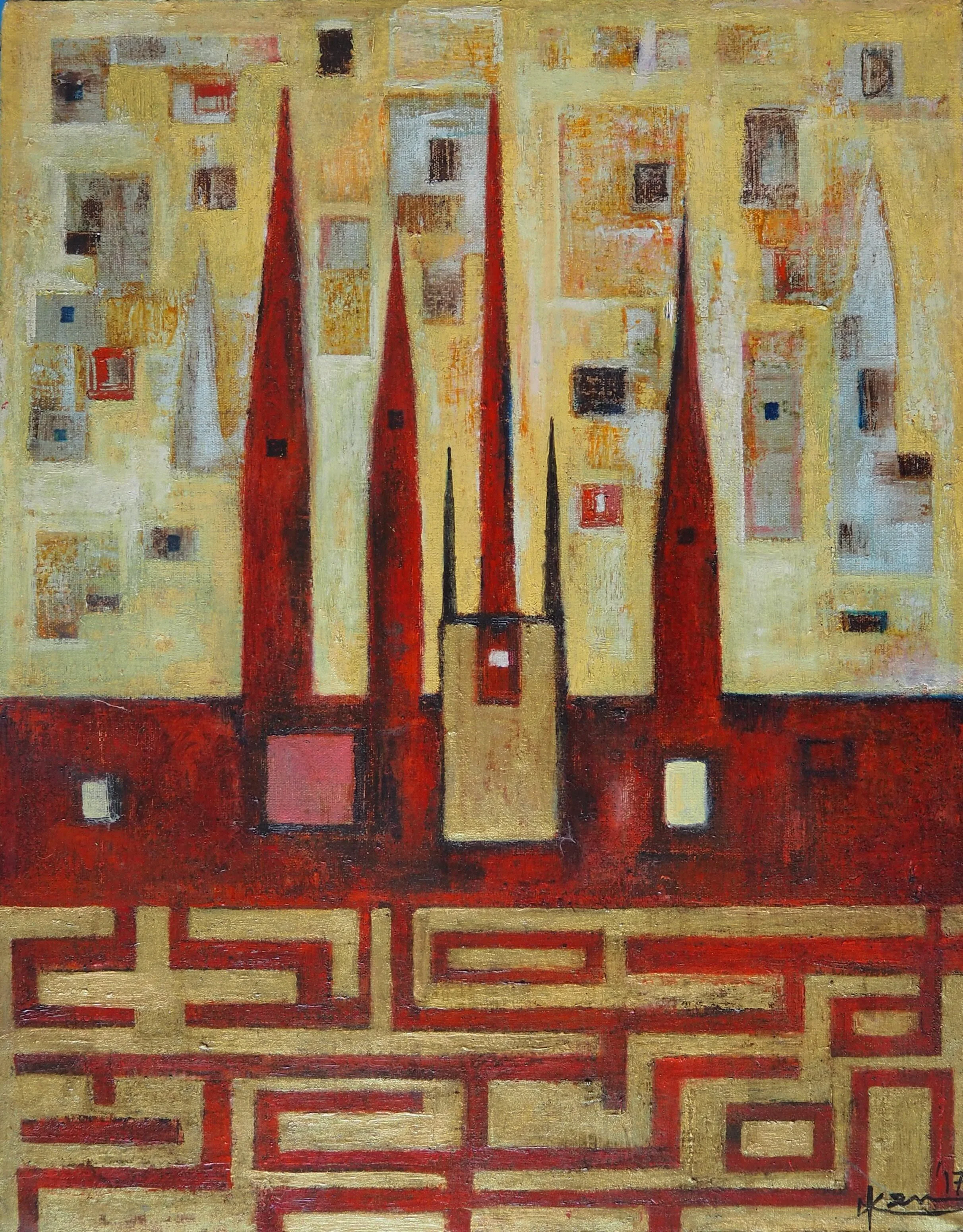 SUEÑO GOTICO, 45X35CM, OLEO-TELA, 2017, IVONNEKENNEDY.JPG