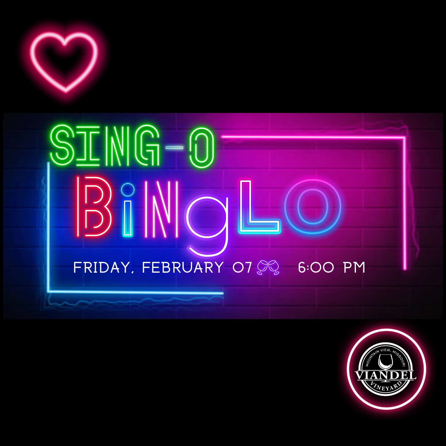 Glow-In-The-Dark WINE-O Bingo