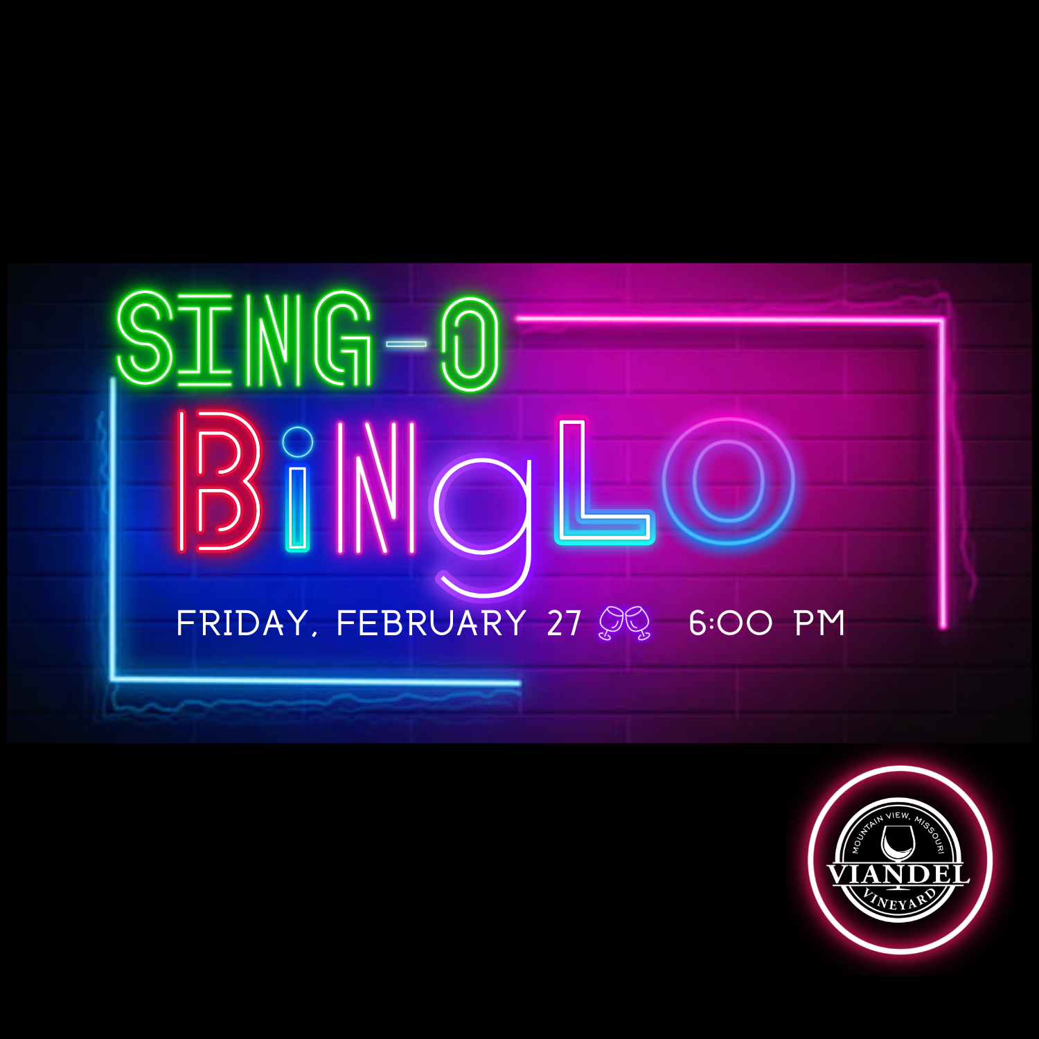 Glow-In-The-Dark WINE-O Bingo