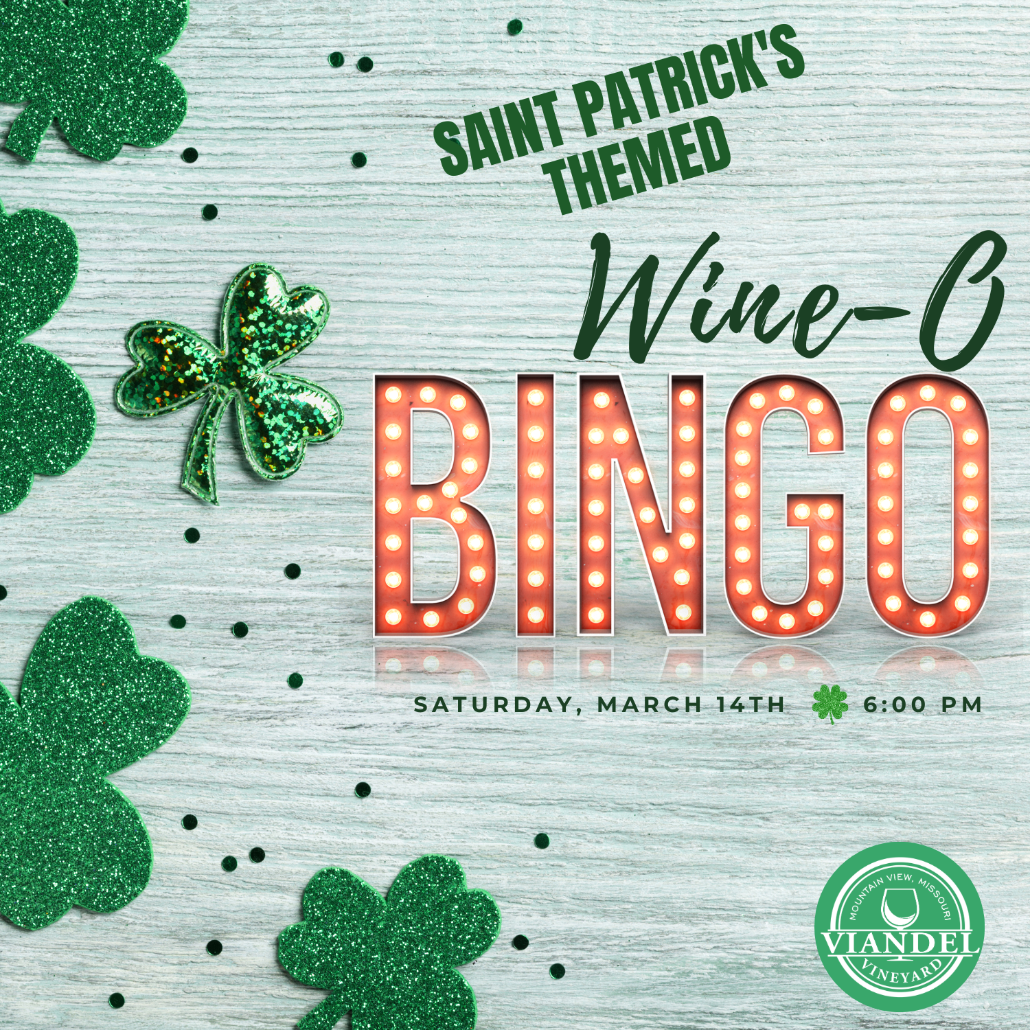 Glow-In-The-Dark WINE-O Bingo