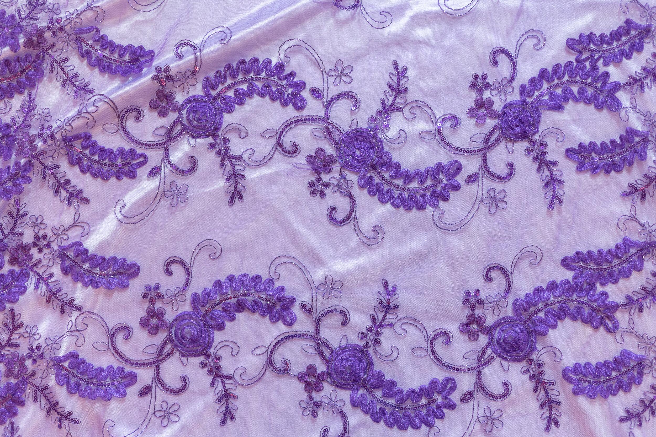 Panther Purple Embroidered Overlay