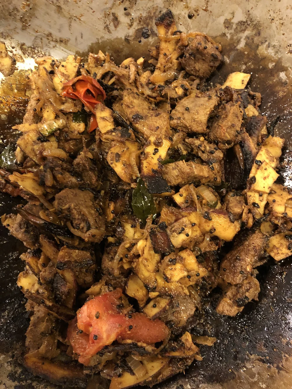 Beef with Coconut Chips