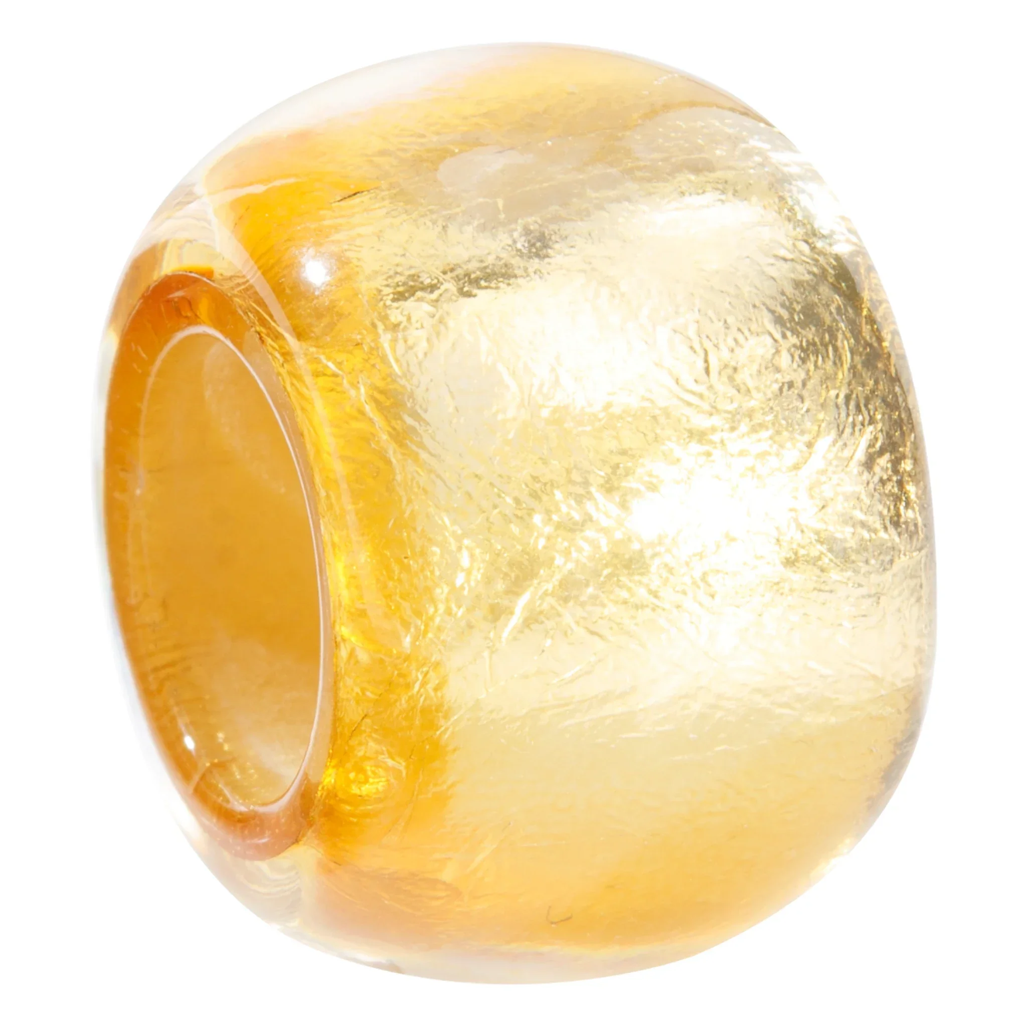 SBGF0.  Small gold foil resin bead by Zsiska