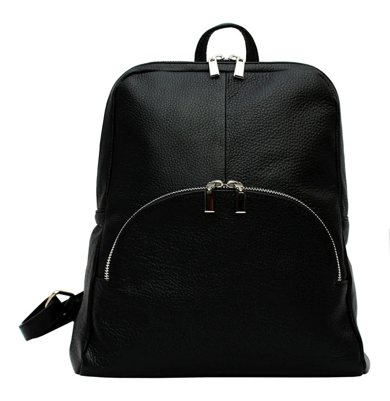 PL216.  Black leather backpack