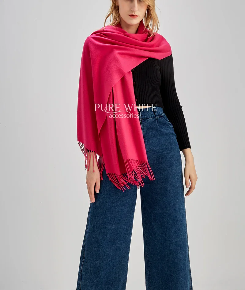 PAW30.  Fuchsia pink scarf