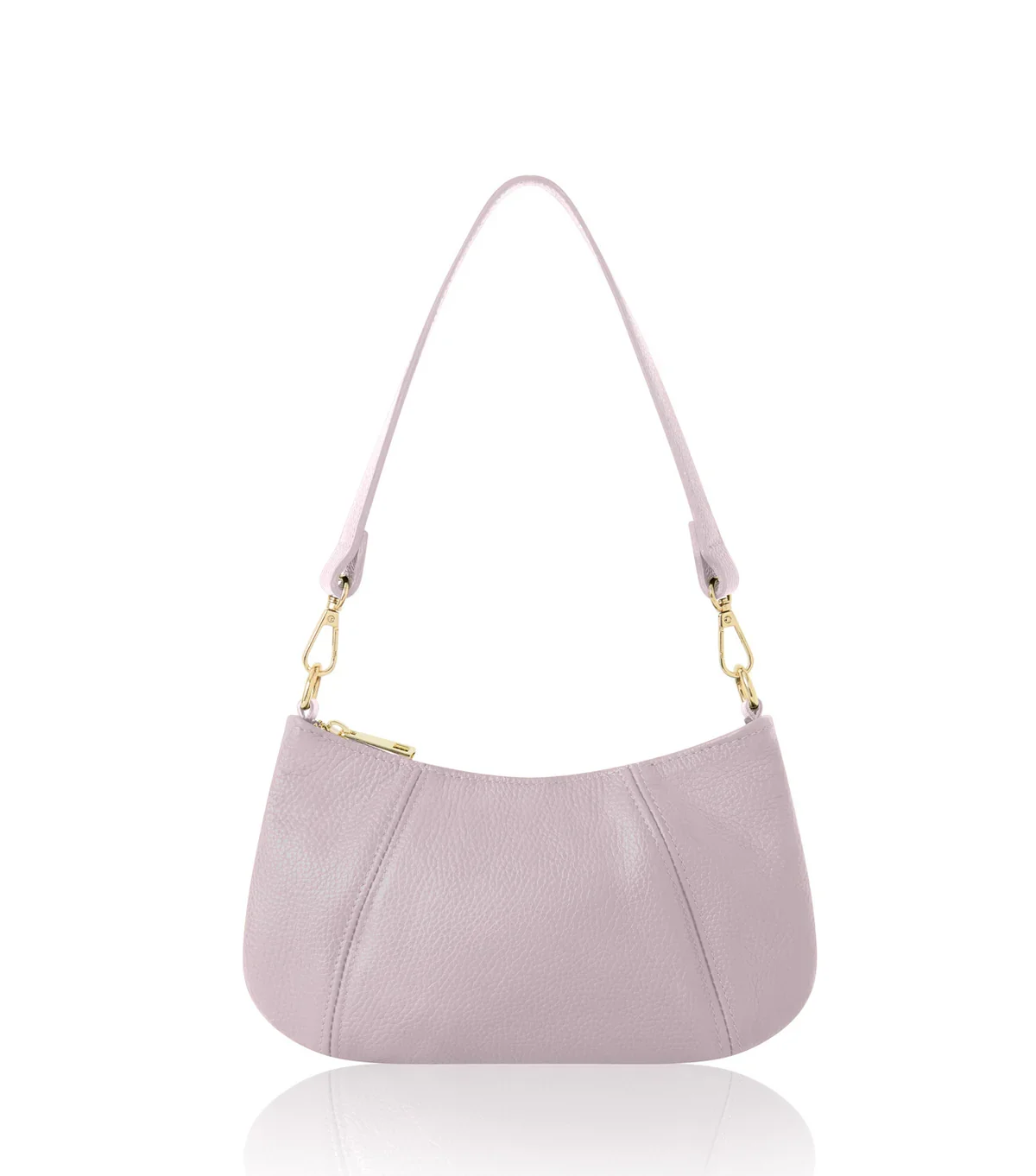 PS684.  Lilac leather shoulder bag