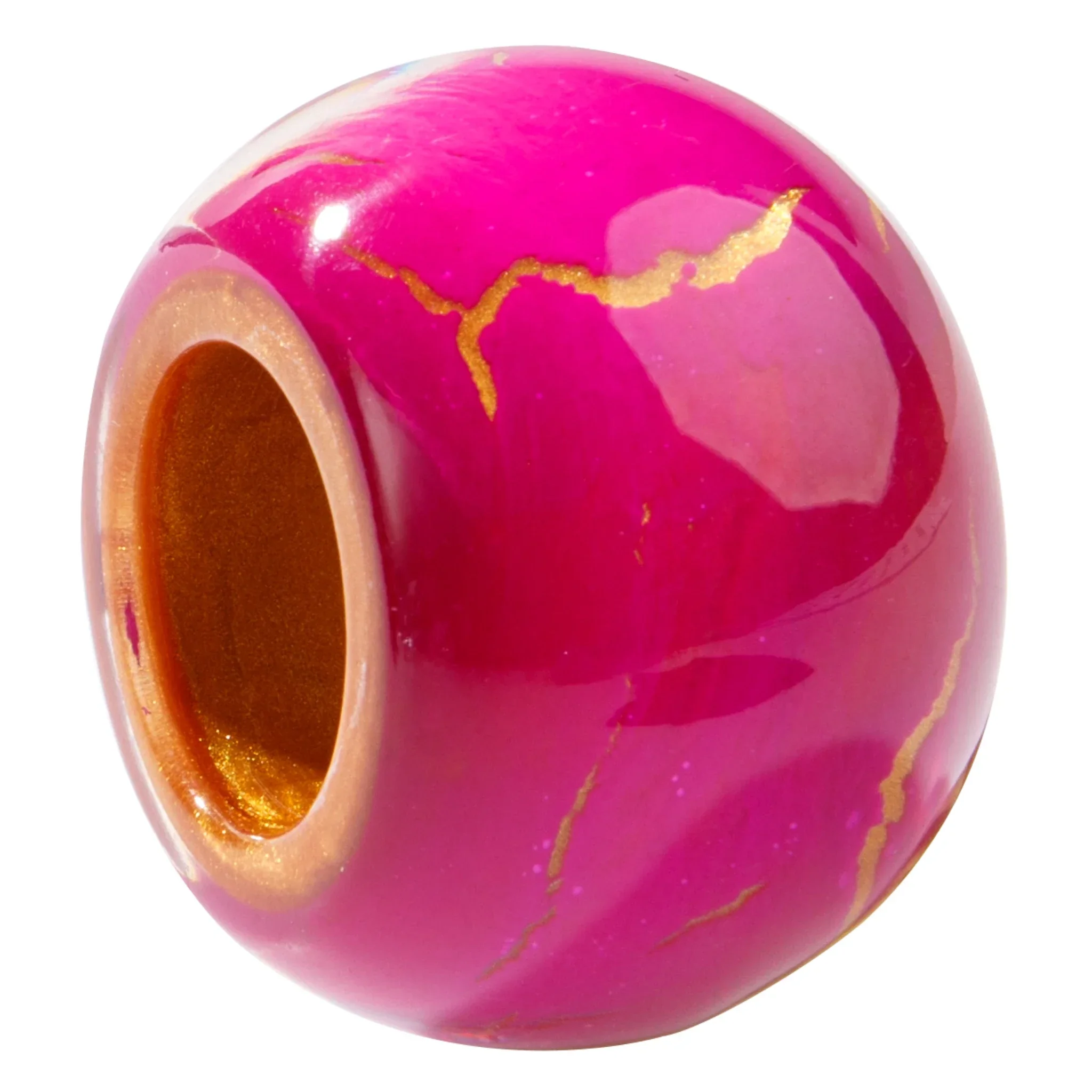 MUSEE13D.  Pink resin bead by Zsiska