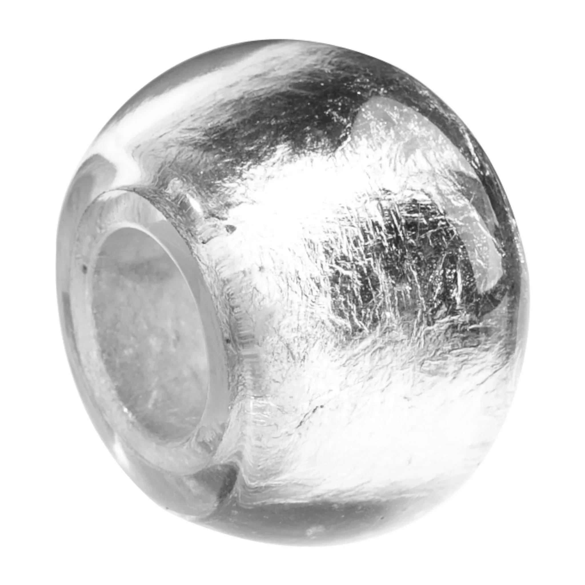 BSF00.  Silver foil resin bead by Zsiska