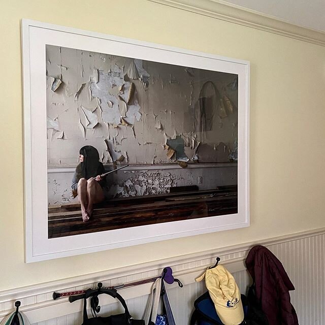 &lsquo;perched&rsquo; from thfmn, just finished hanging the photograph. Perfect image to adorn my wall in the mudroom as guests enter my home. #susancopich #susan #art #photography #women #womensupportingwomen #womeninart #fineart #fineartphotography
