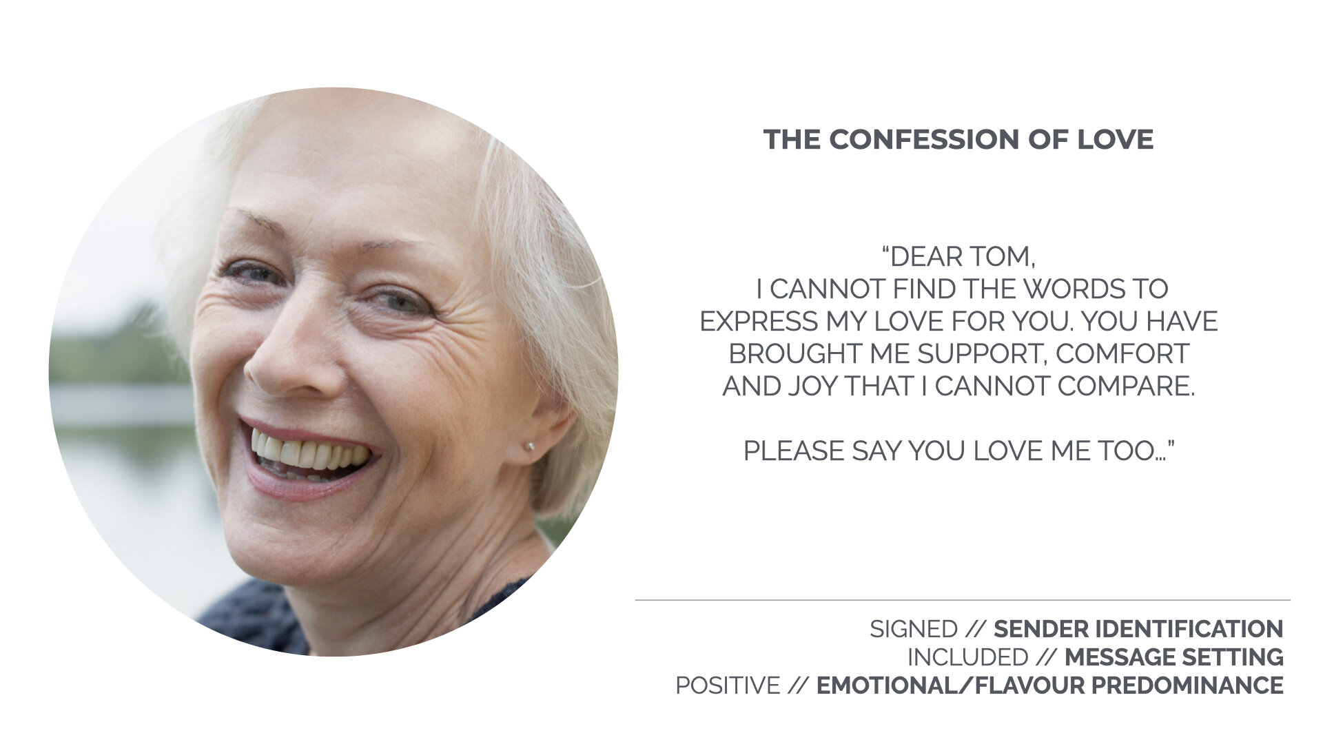 Claire orders a box of émoi online and picks it up in store. She uses it to express her love to Tom.