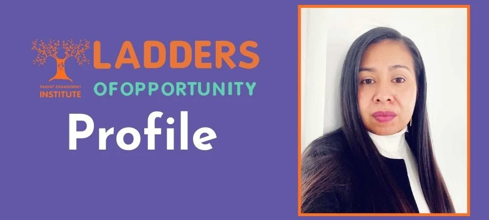 Headshot of Betzabe with Ladders Profile infographic