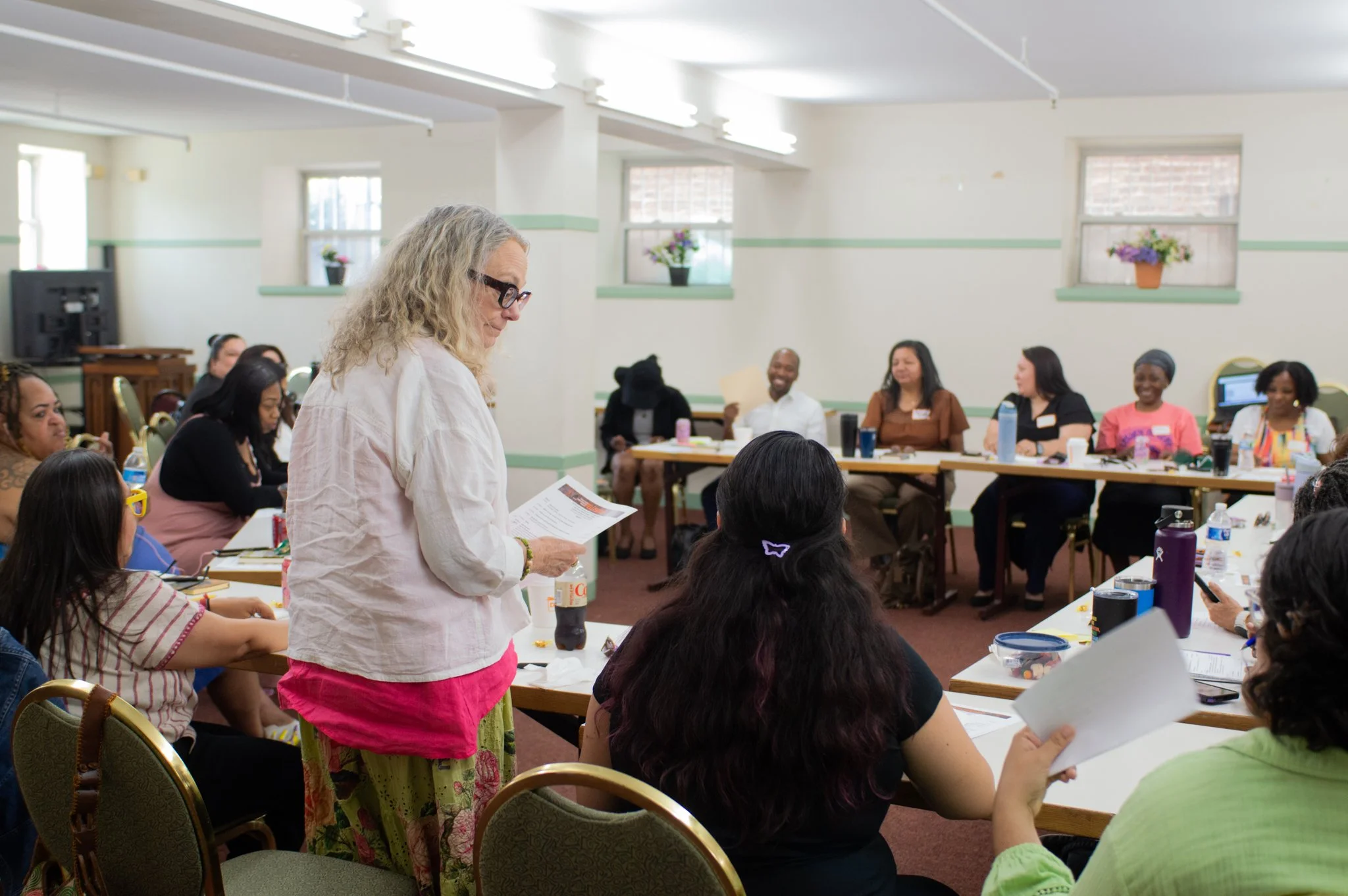 Nancy Aardema, standing, is the Fellowship facilitator