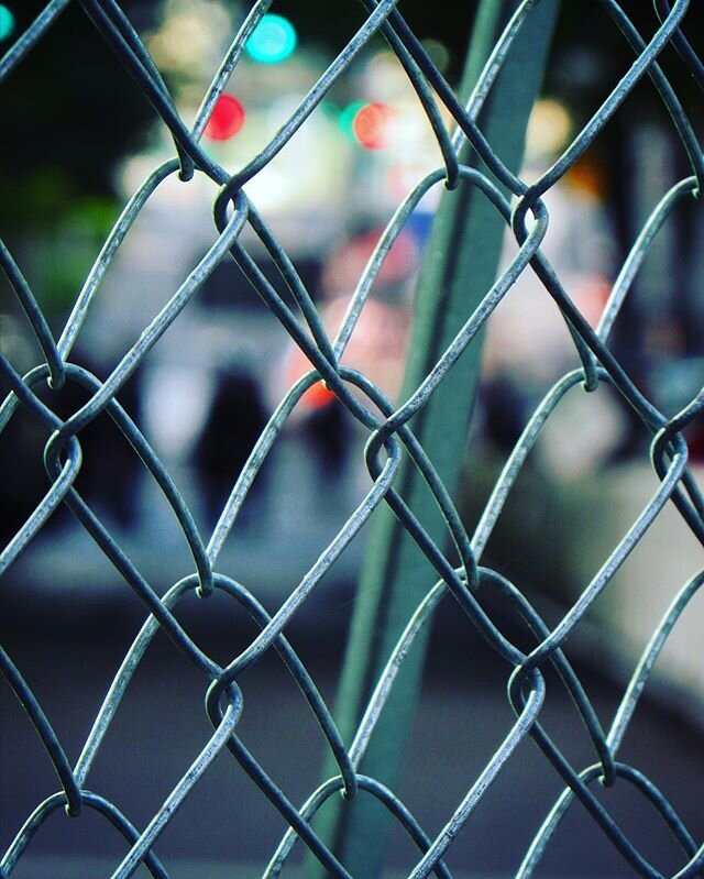 The fence. This fence surrounding the Justice Center and the Federal Bldg. is 3 blocks from our home in #downtownpdx. This fence is the flashpoint for late night clashes between protesters and the Portland police. Eardrum blasting LRAd declarations o