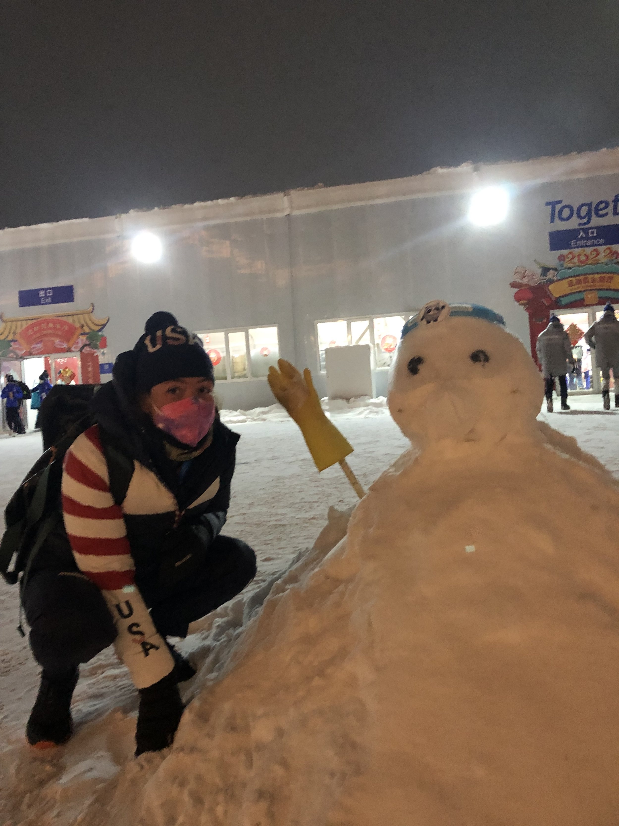 Me and a PPE snowman