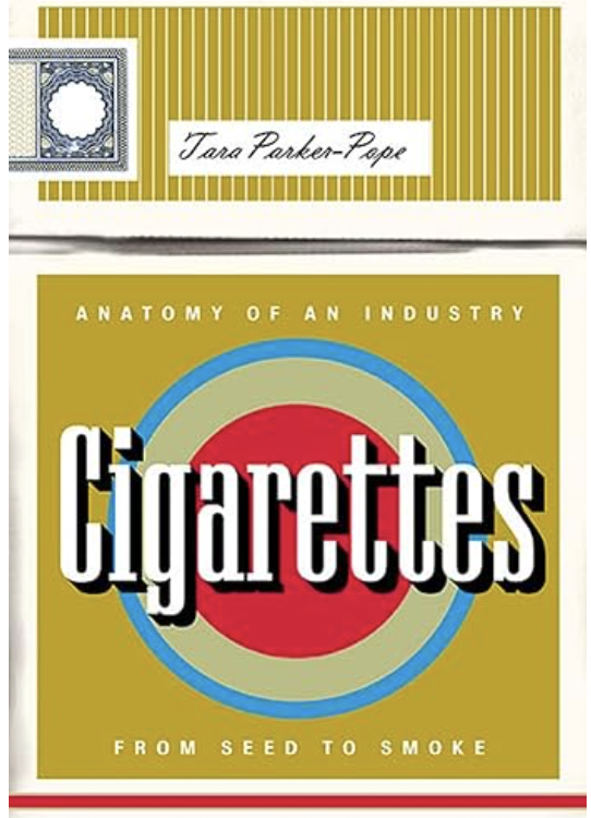 A book cover designed to look like a cigarette pack