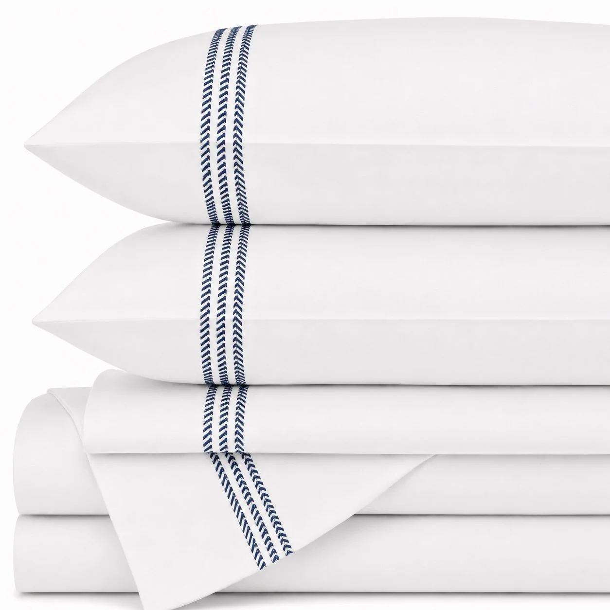 Herringbone Stripe Sheet Set Navy.jpg