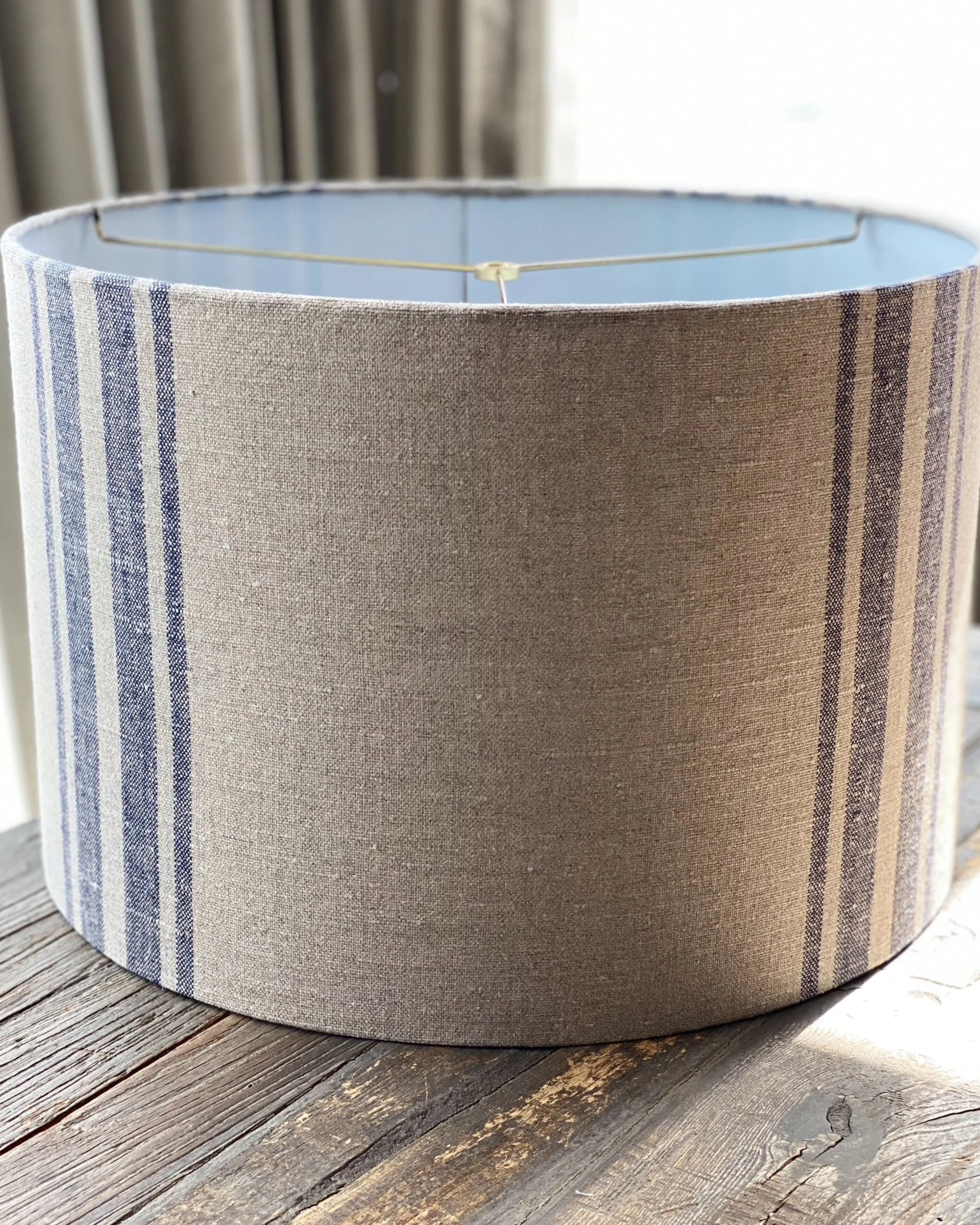Vintage Navy Stripe Lamp Shade