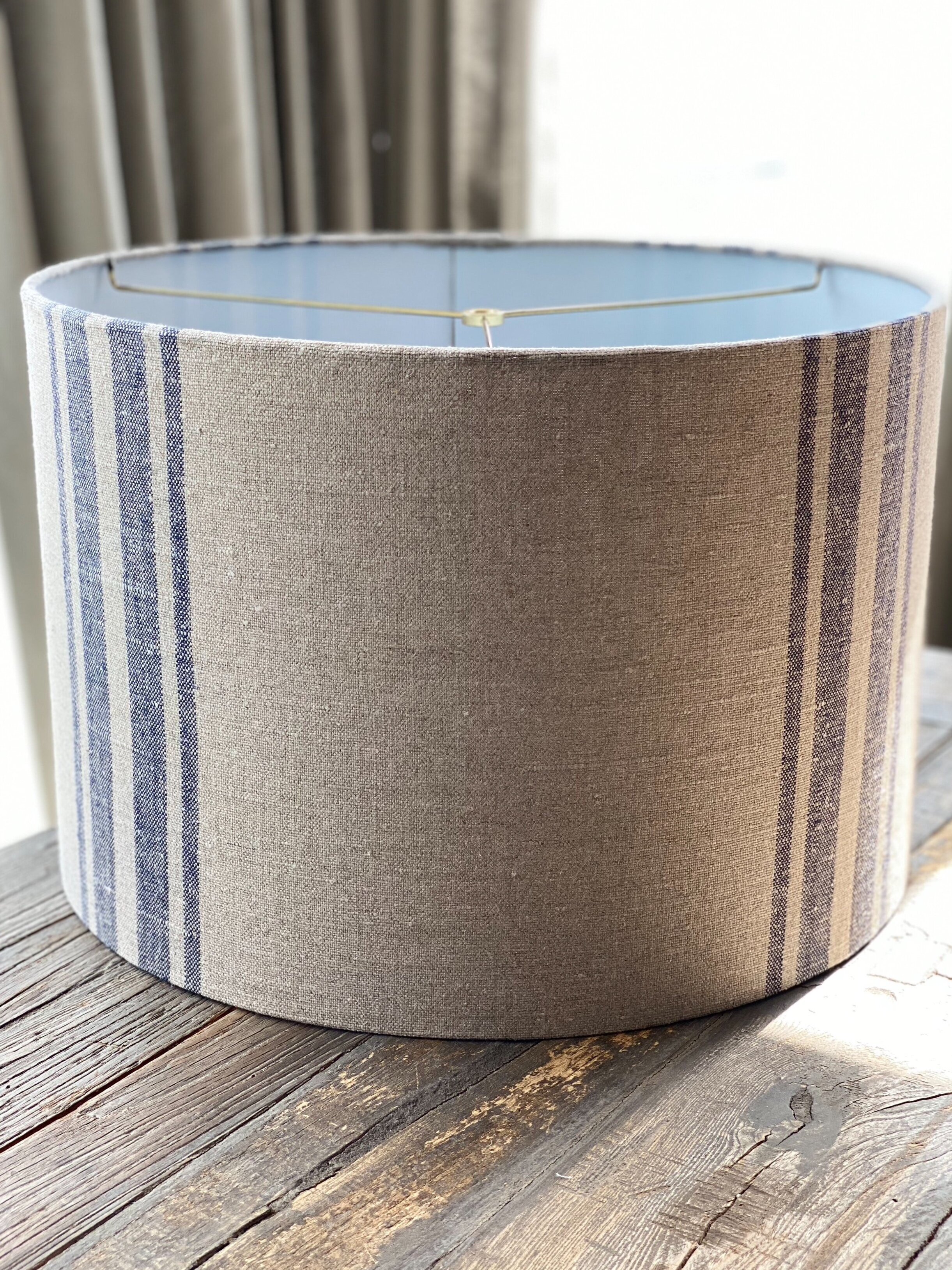 Vintage Navy Stripe Lamp Shade