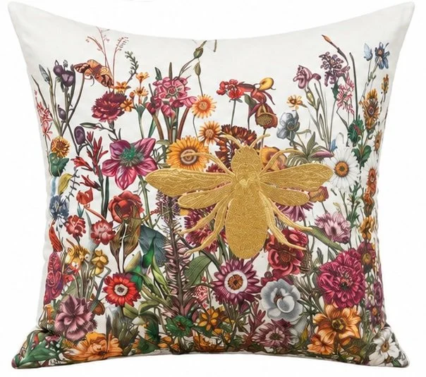 26"  Queen Bee Summer Harvest Pillow