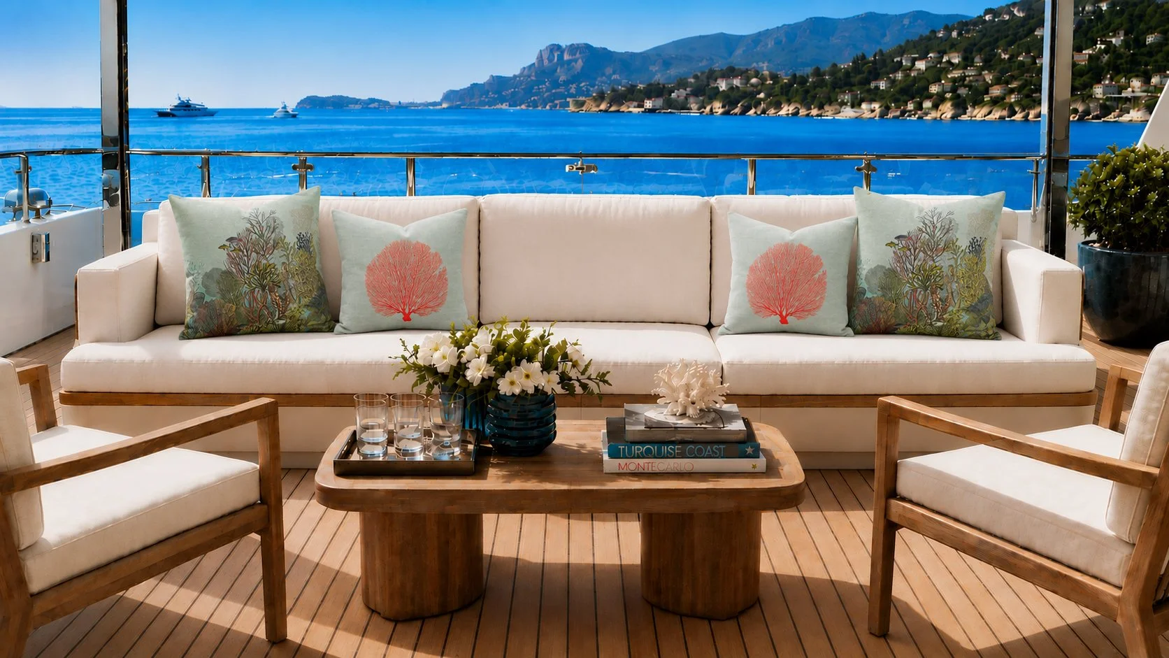 Aqua Collage and Sea Fan Pillows .jpg