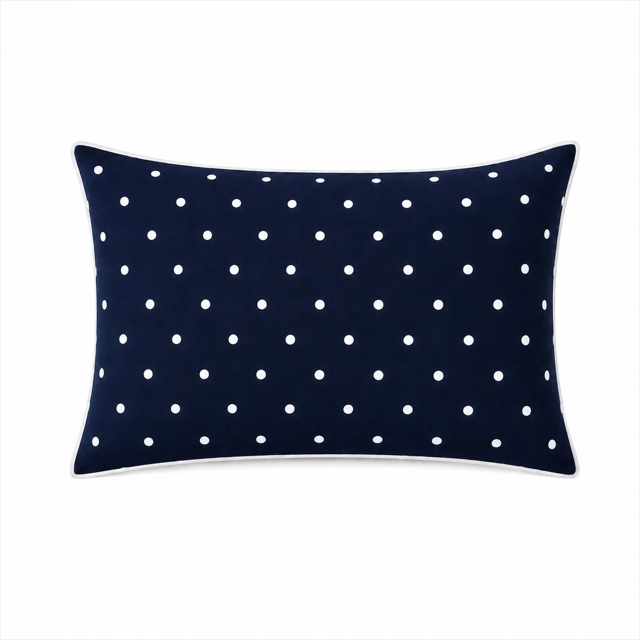 Navy and White Polka Dots Sham