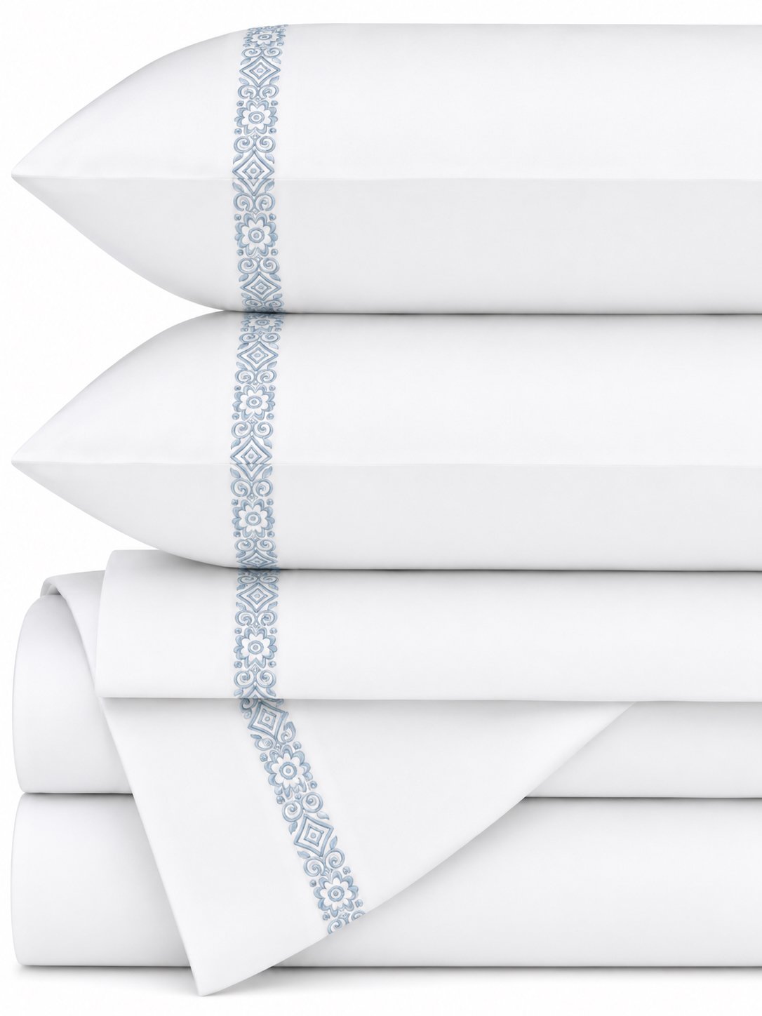 Light Blue Daisy Diamond Sheet Set