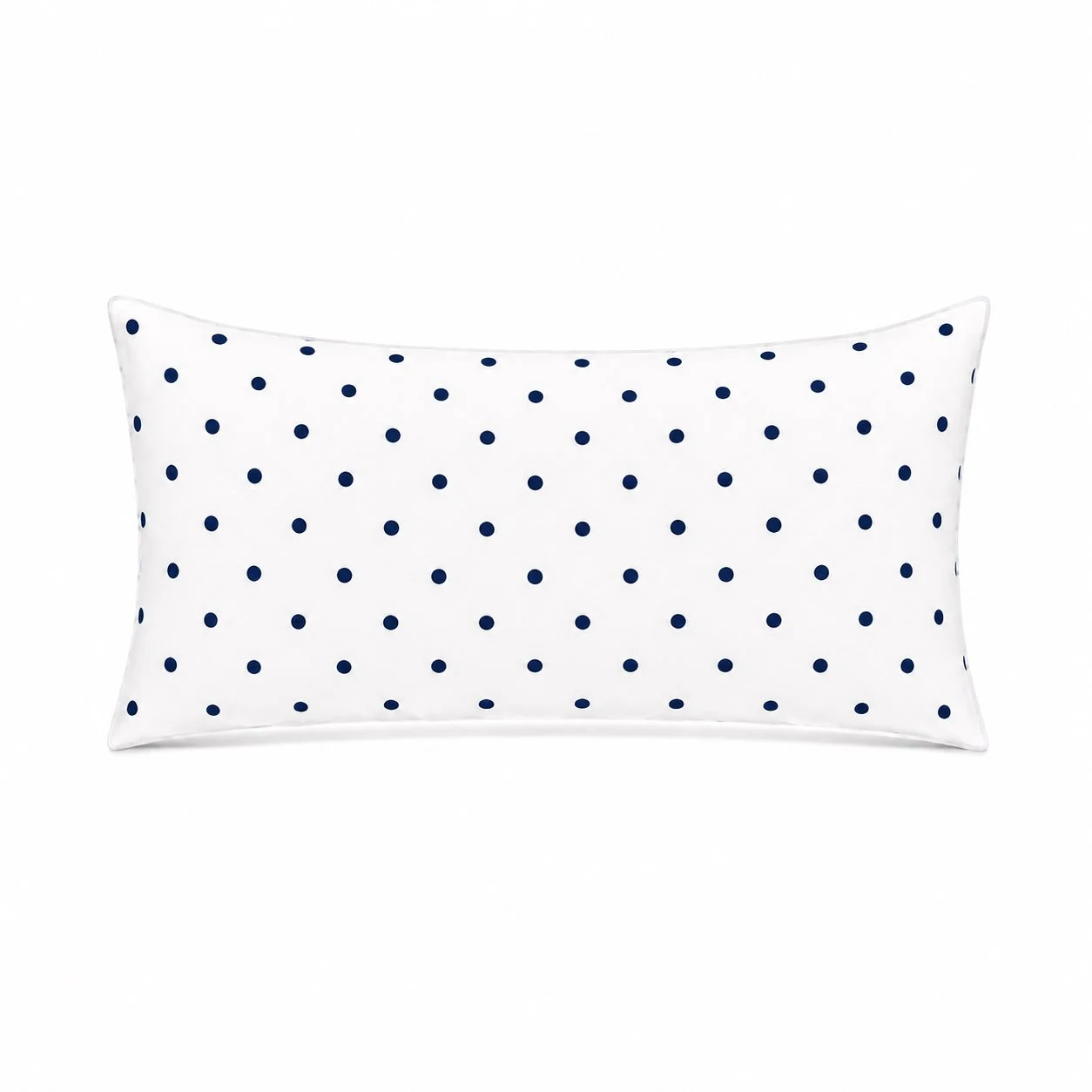 Navy or White Polka Dots Bolster Pillow