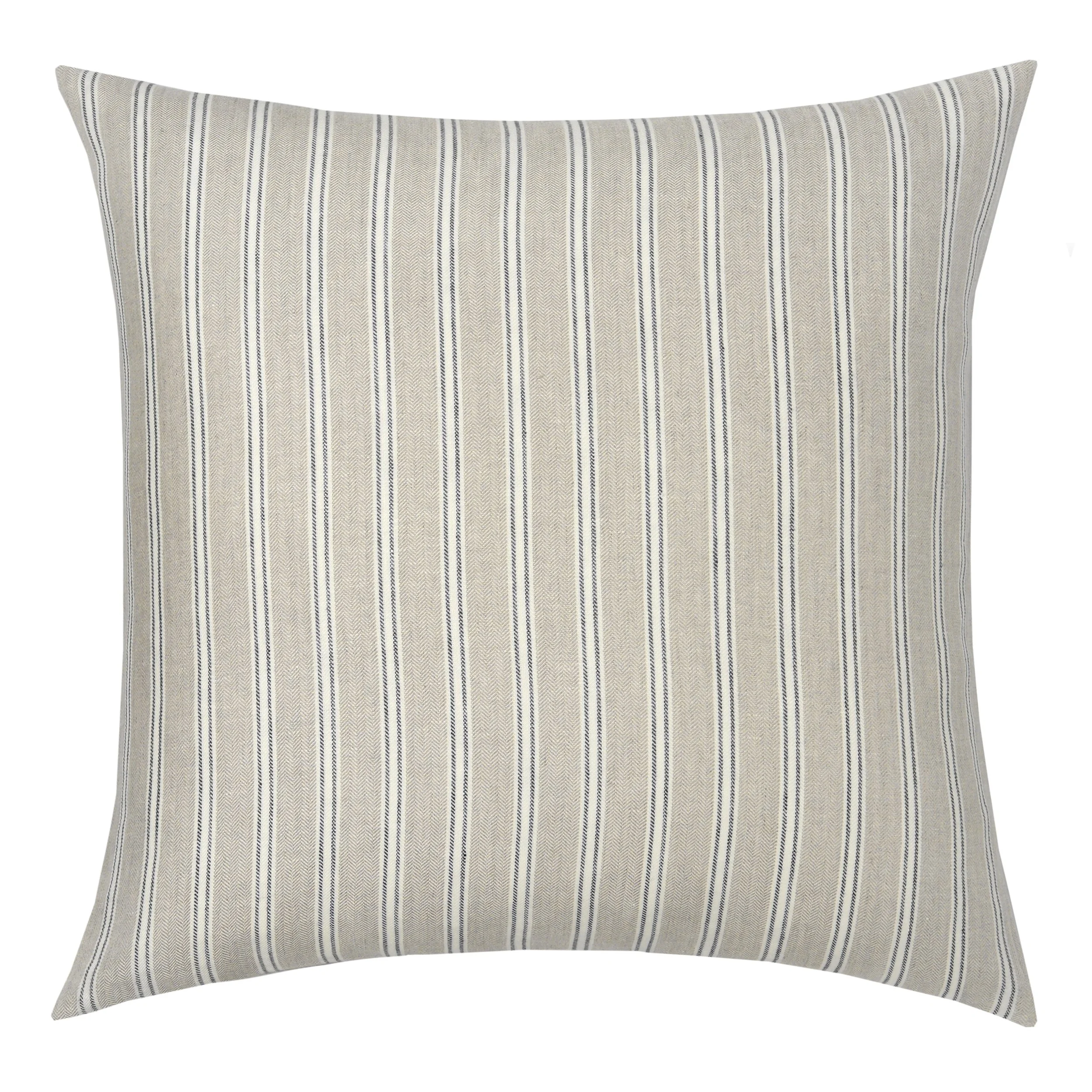 Tan and Navy Linen Stripe Euro Sham.jpg