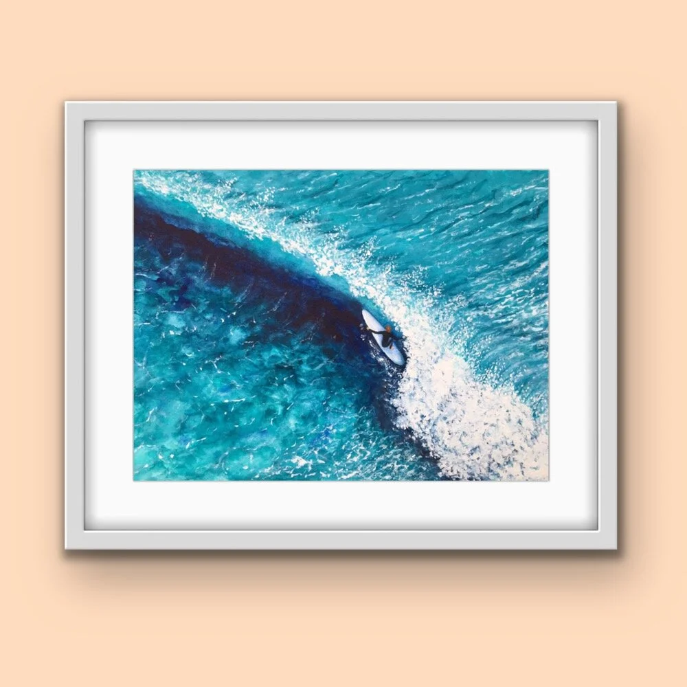 Resilience - Original Watercolour Painting, Surf Painting, Oceanscape, Beach Painting, Seascape Painting, Surf Gift