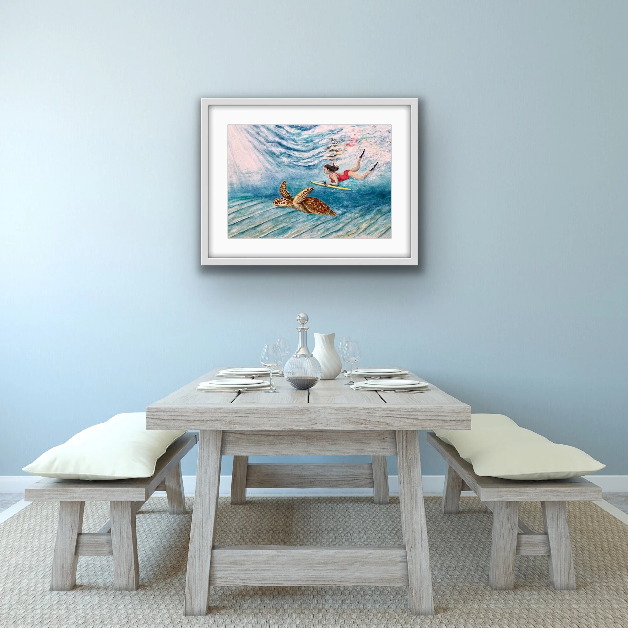 Sharing the Surf Green Turtle wall art 8.JPG