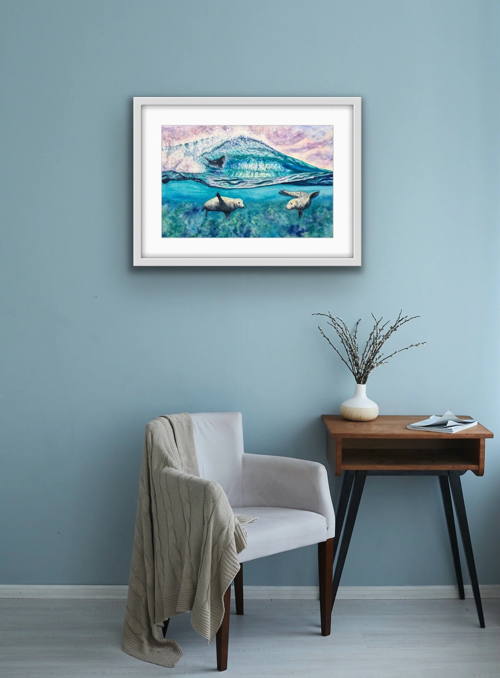 Sharing the Surf Grey Seals wall art 3.JPG