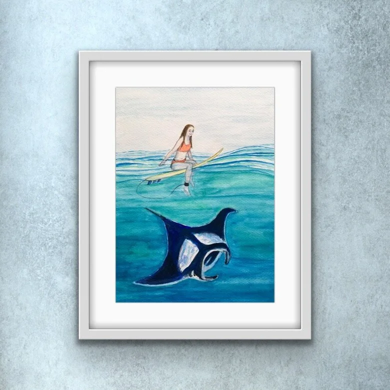 Sharing the Surf Manta Ray wall art 6.JPG